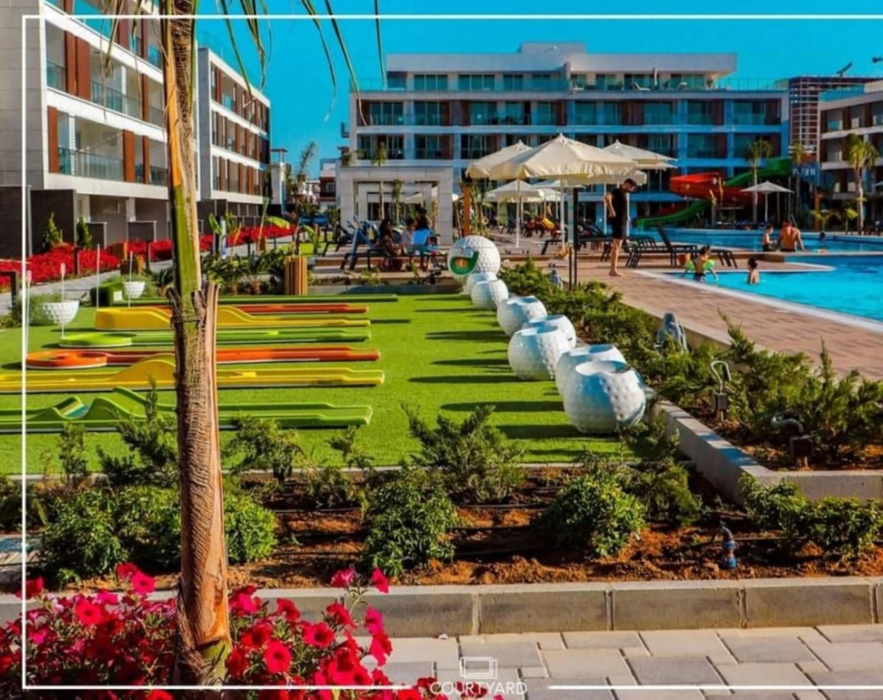 Garden in Courtyard Long Beach Holiday Resort
