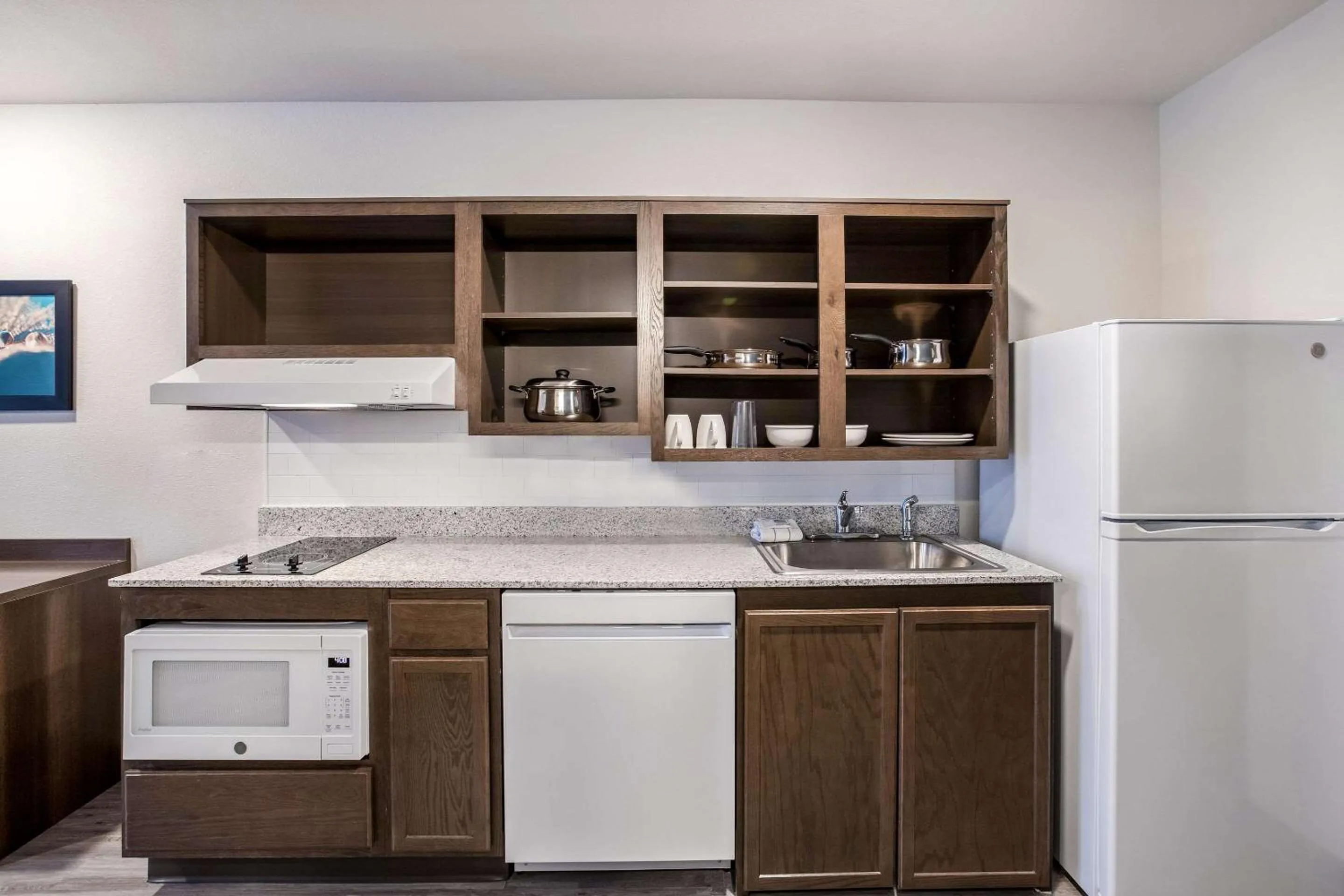 Kitchen or kitchenette in WoodSpring Suites Detroit Madison Heights