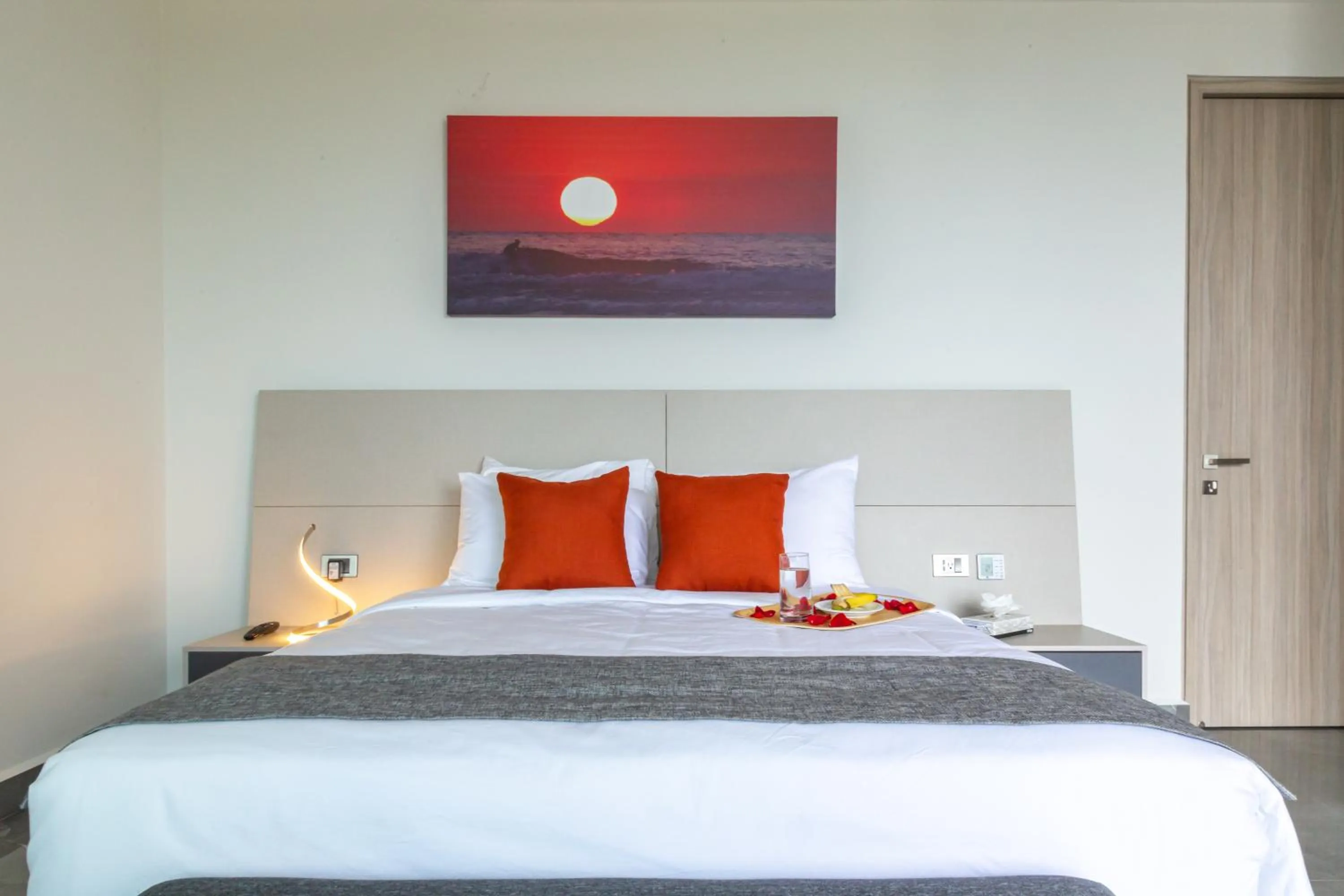 Bed in Fabulous & Exclusive Apartments With Sea View Pool BBQ Garden