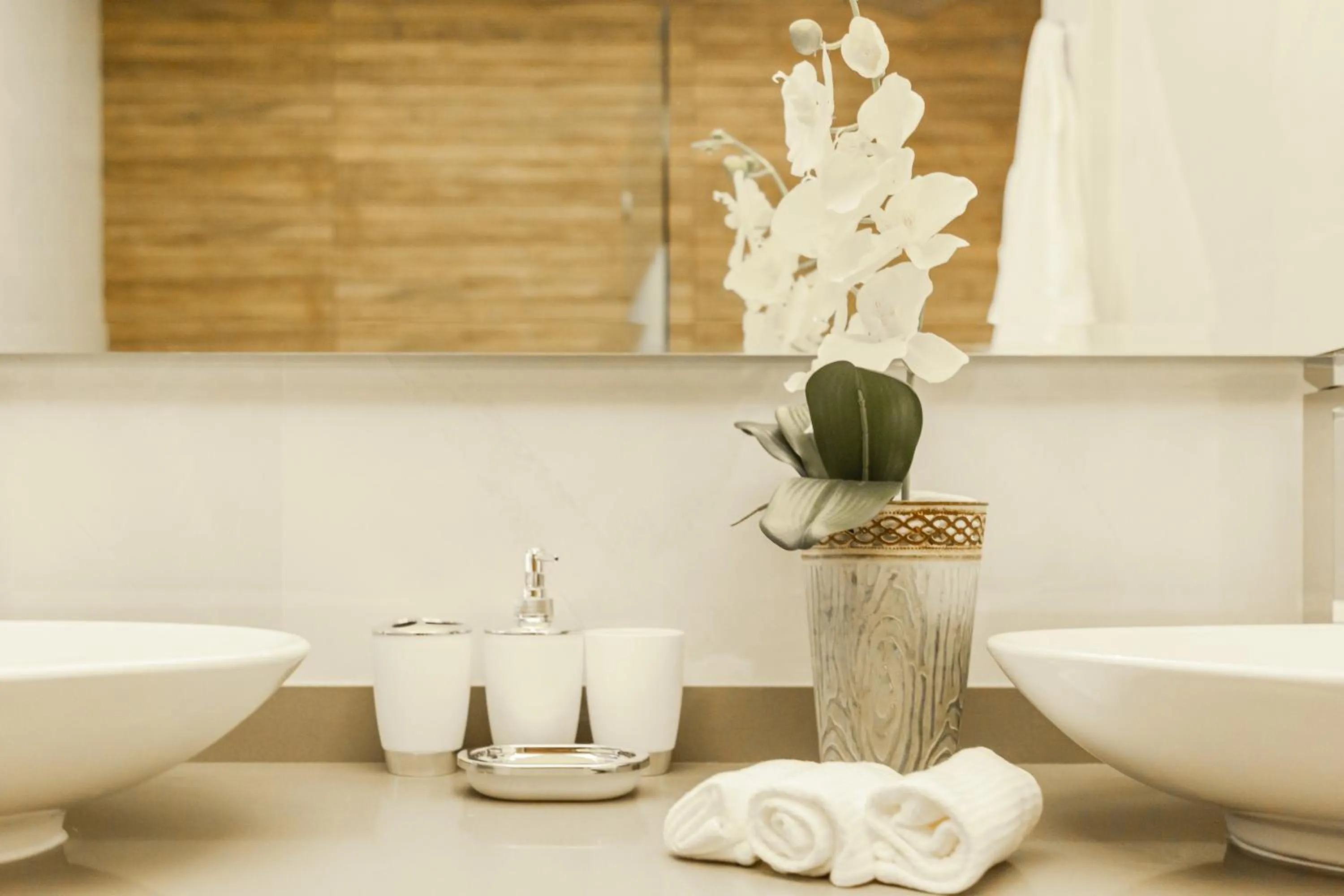 Bathroom in Fabulous & Exclusive Apartments With Sea View Pool BBQ Garden