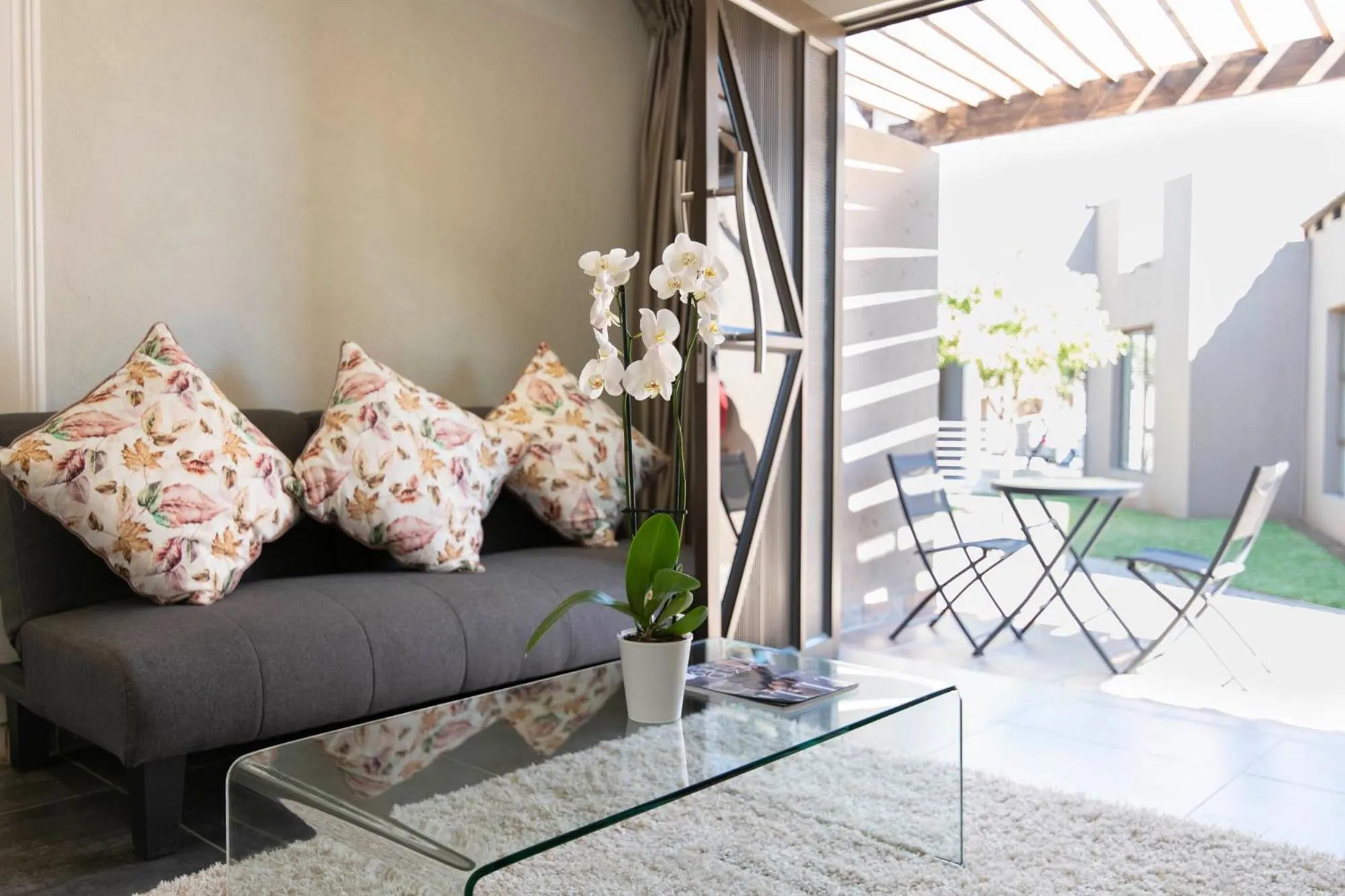 Seating area in Lefa Boutique Hotel