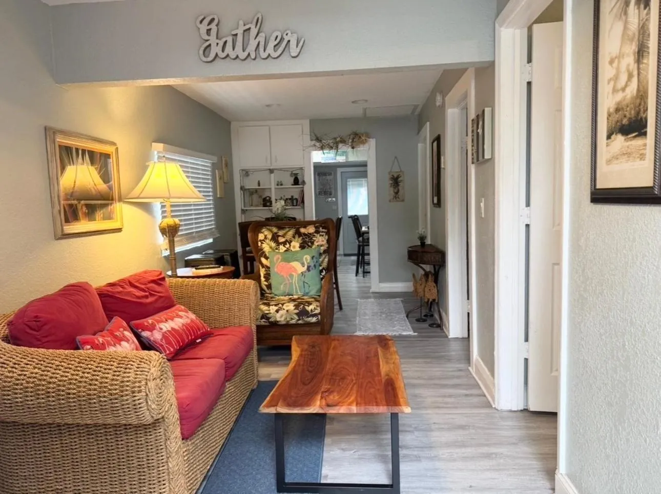 Living room in Mango Beach House