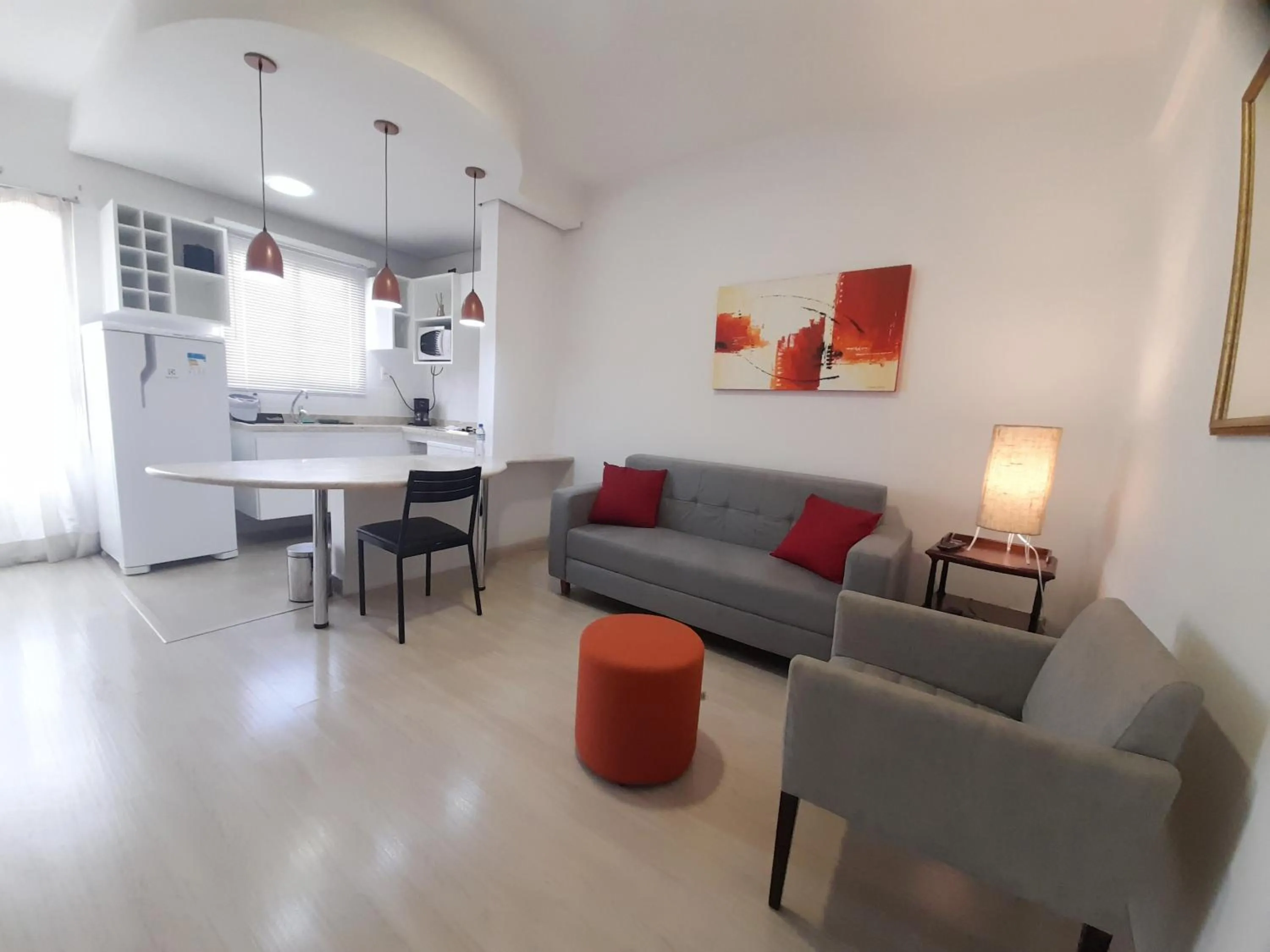 Kitchen or kitchenette in Lindo Flat REFORMADO no coração da Vila Olimpia