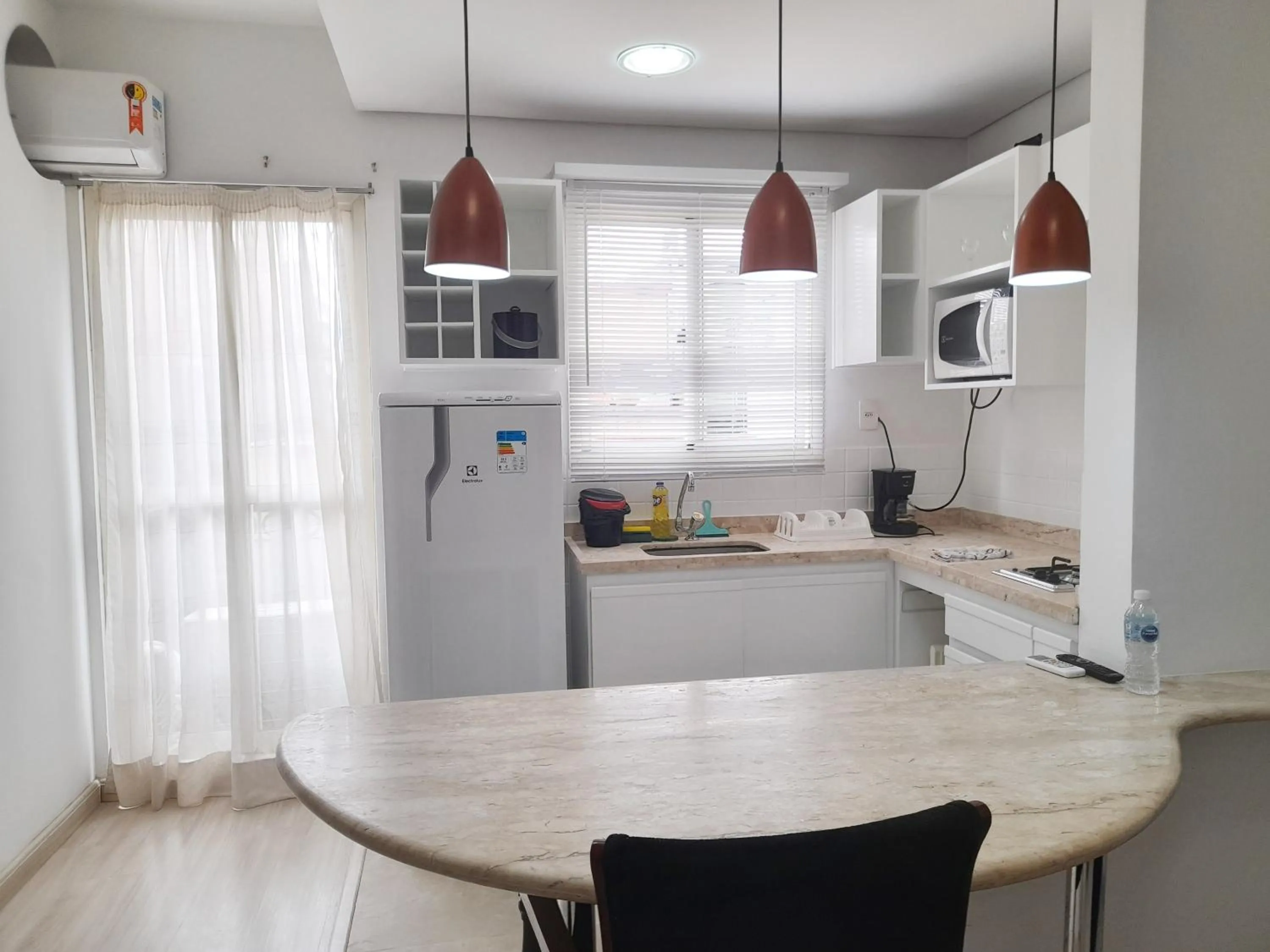 Kitchen or kitchenette in Lindo Flat REFORMADO no coração da Vila Olimpia