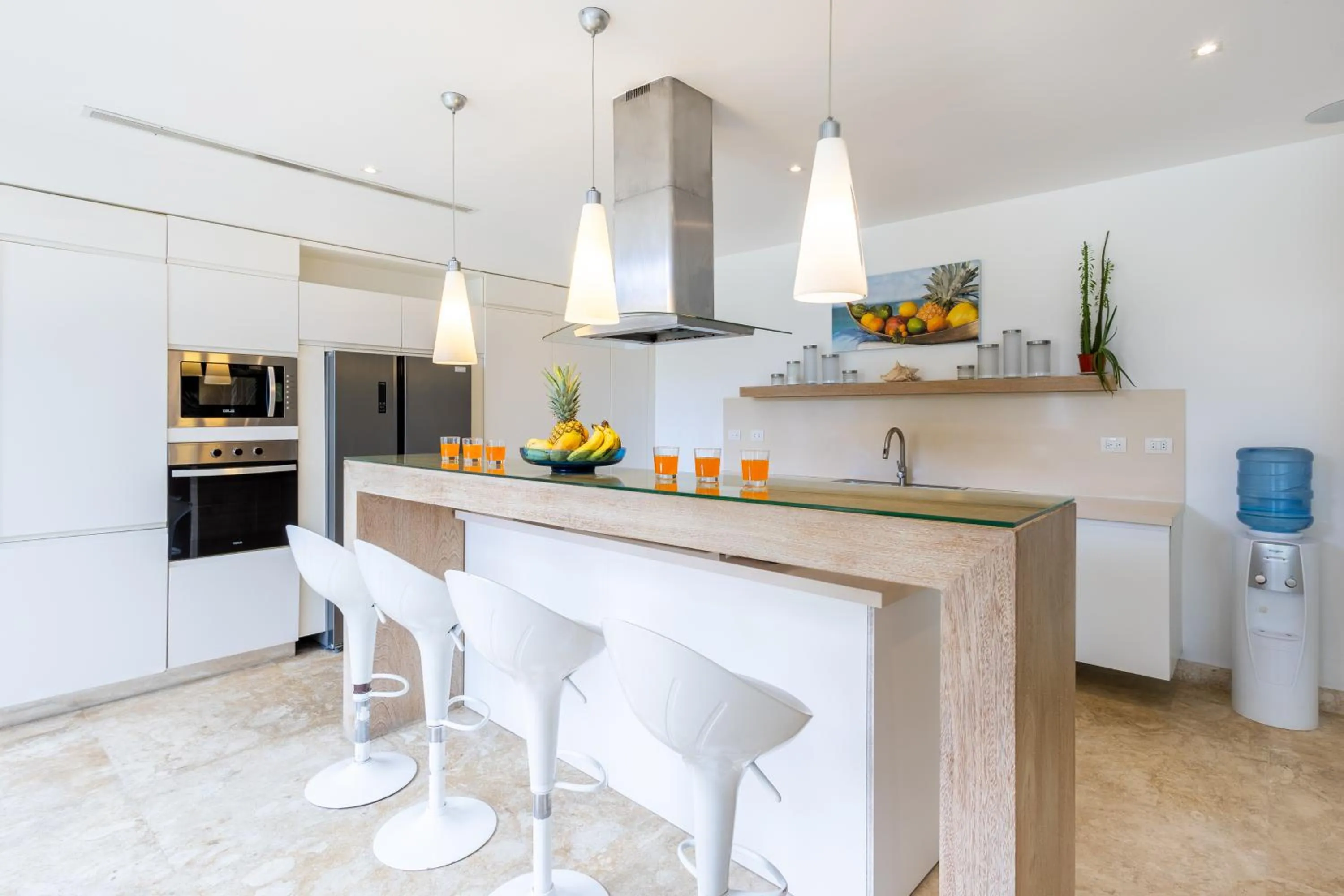 microwave in Luxury Rentals in Punta Cana - Exclusive Waterfall Villa with Private Pool, BBQ, Maid, Golf