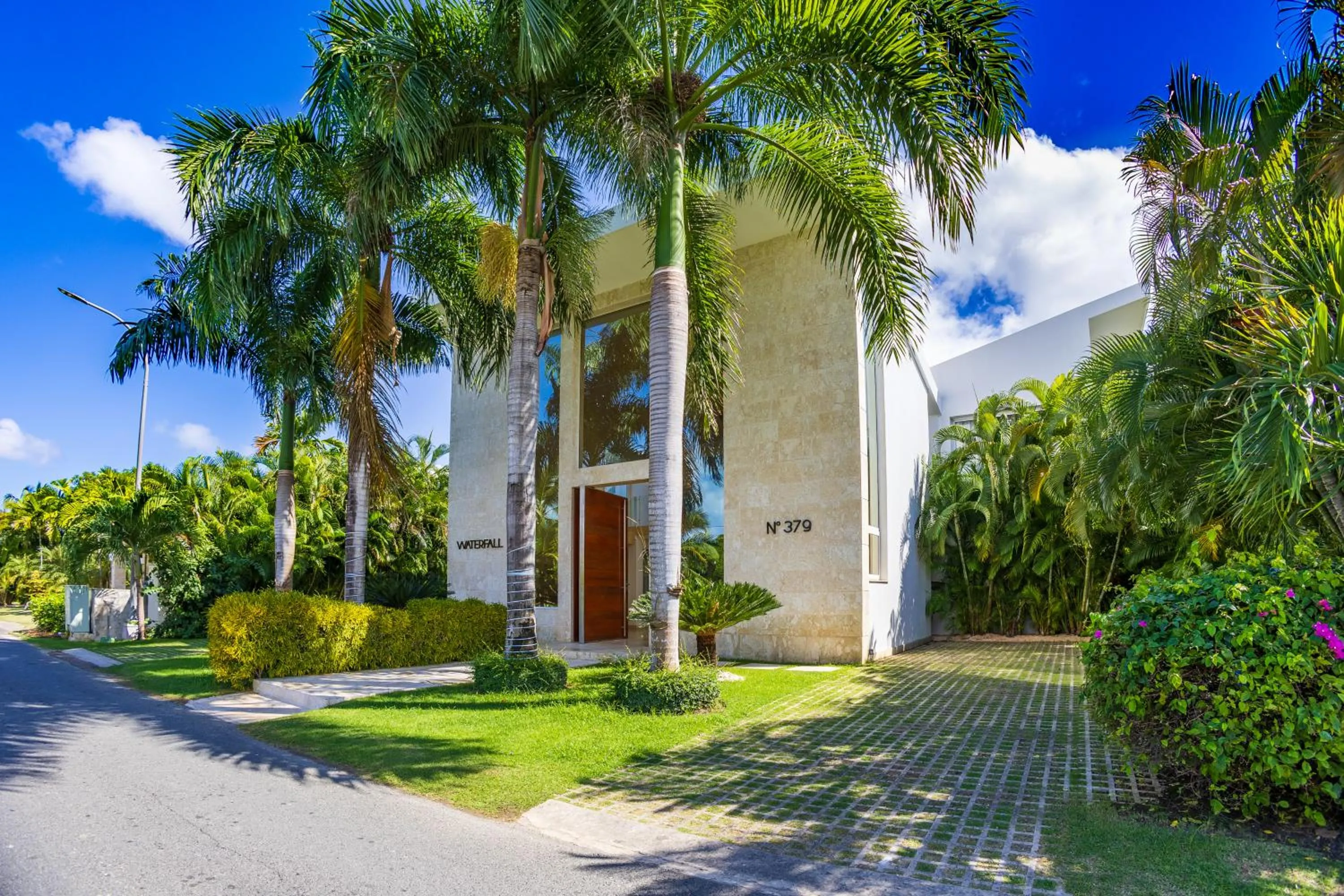 Facade/entrance in Luxury Rentals in Punta Cana - Exclusive Waterfall Villa with Private Pool, BBQ, Maid, Golf