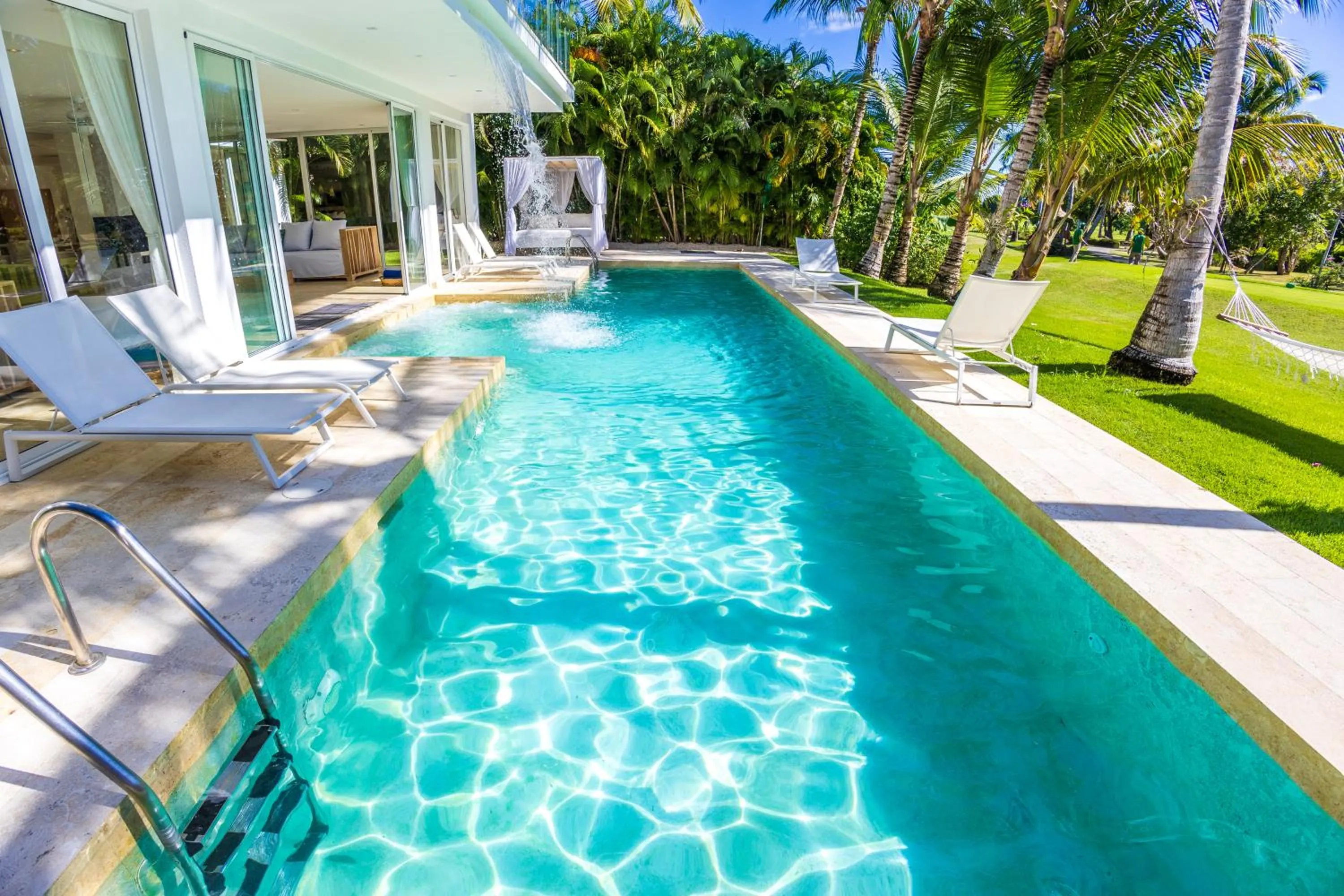 Property building in Luxury Rentals in Punta Cana - Exclusive Waterfall Villa with Private Pool, BBQ, Maid, Golf