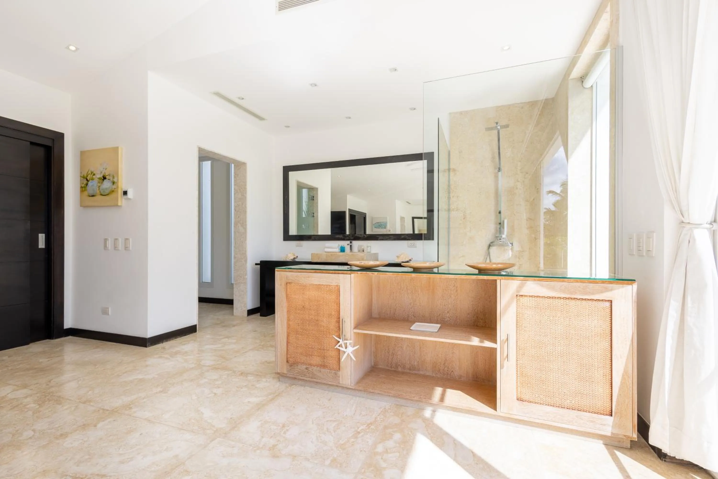 Shower in Luxury Rentals in Punta Cana - Exclusive Waterfall Villa with Private Pool, BBQ, Maid, Golf