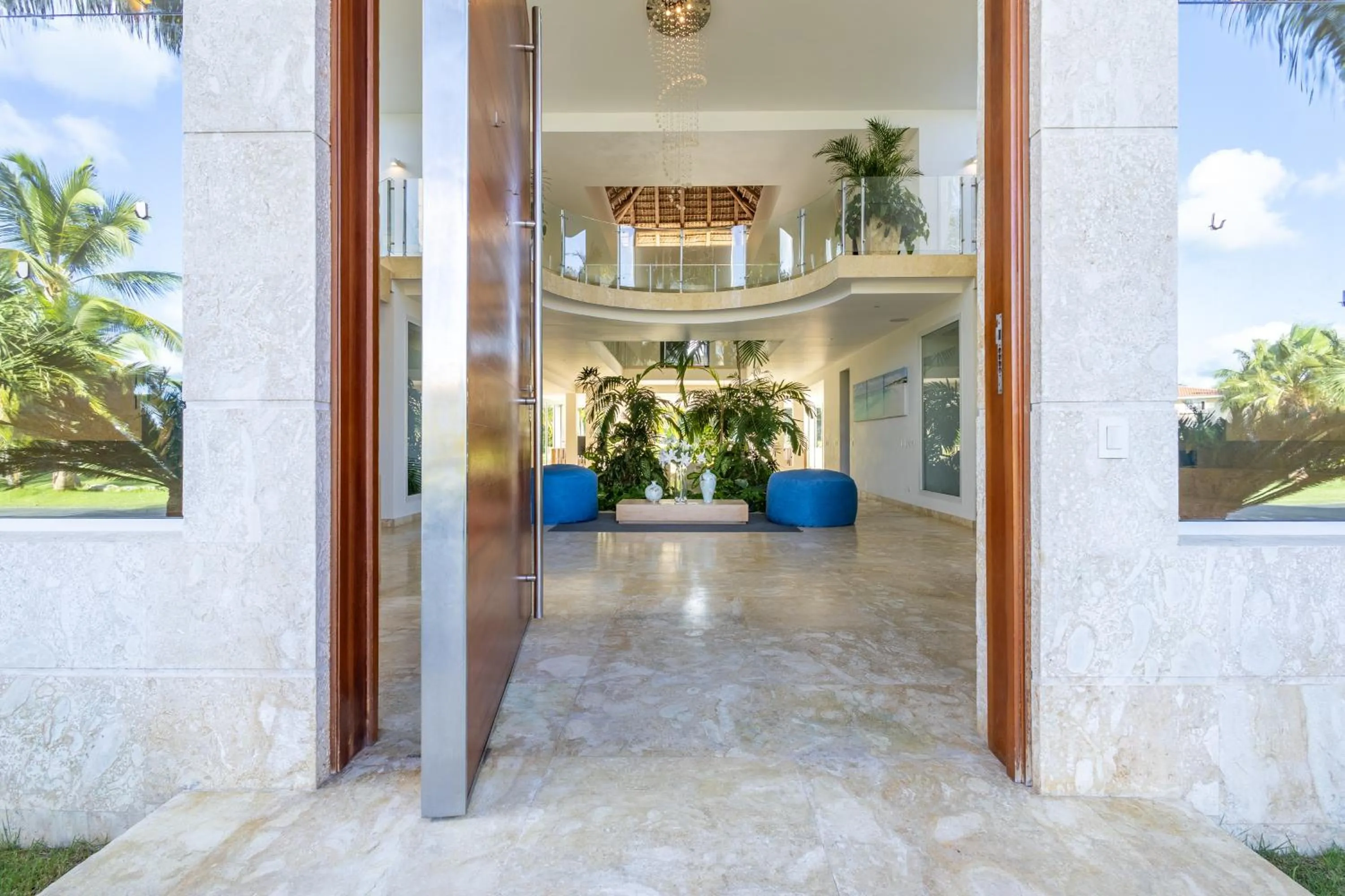 Living room in Luxury Rentals in Punta Cana - Exclusive Waterfall Villa with Private Pool, BBQ, Maid, Golf