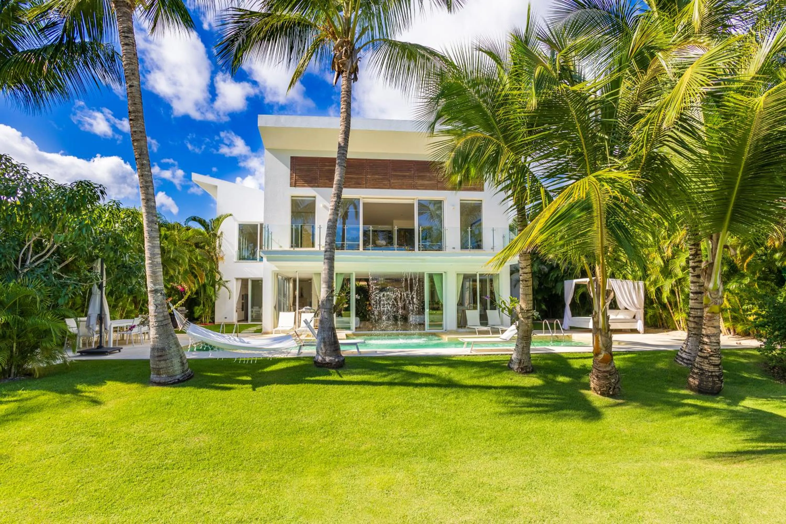 Property building in Luxury Rentals in Punta Cana - Exclusive Waterfall Villa with Private Pool, BBQ, Maid, Golf