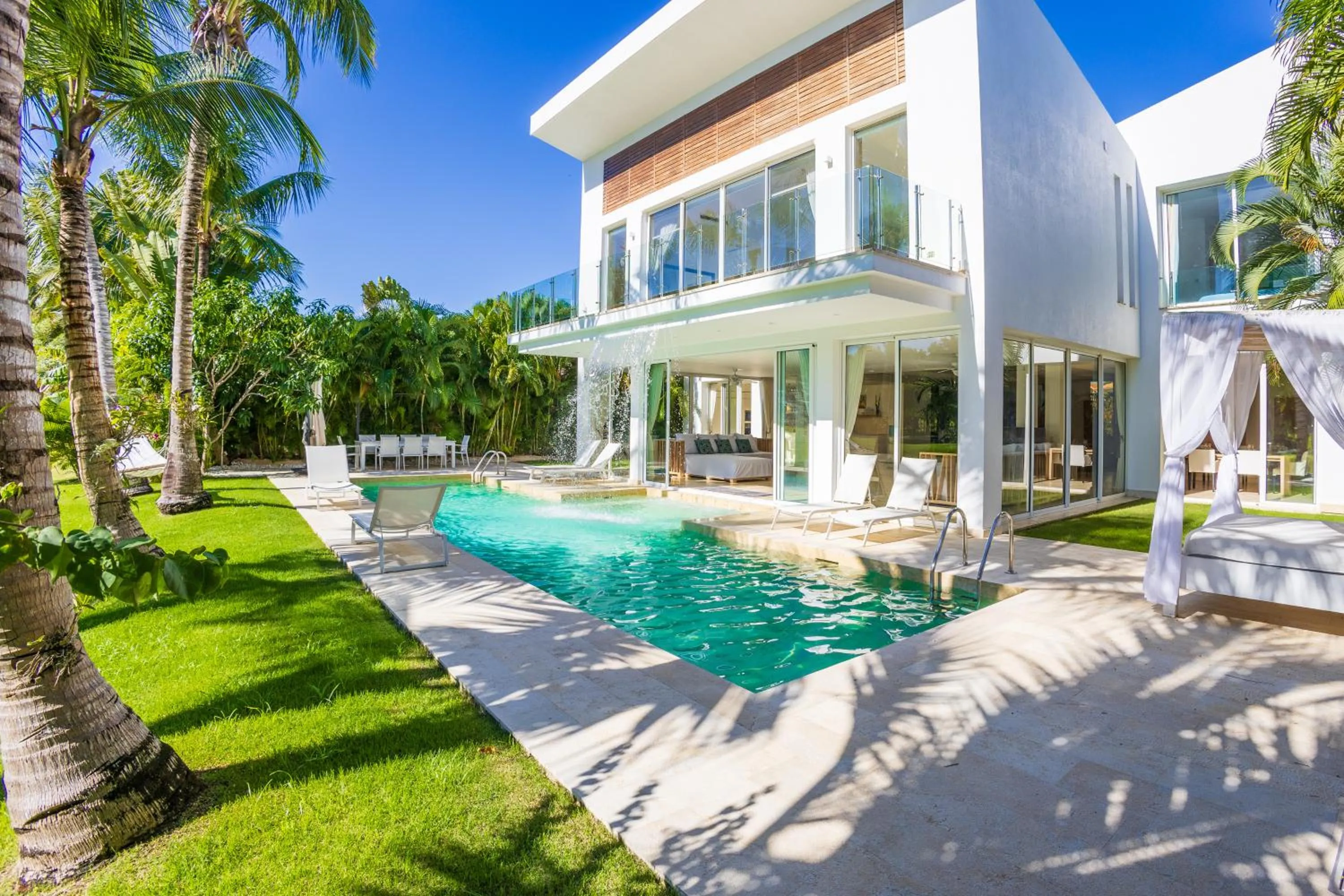 Property building in Luxury Rentals in Punta Cana - Exclusive Waterfall Villa with Private Pool, BBQ, Maid, Golf