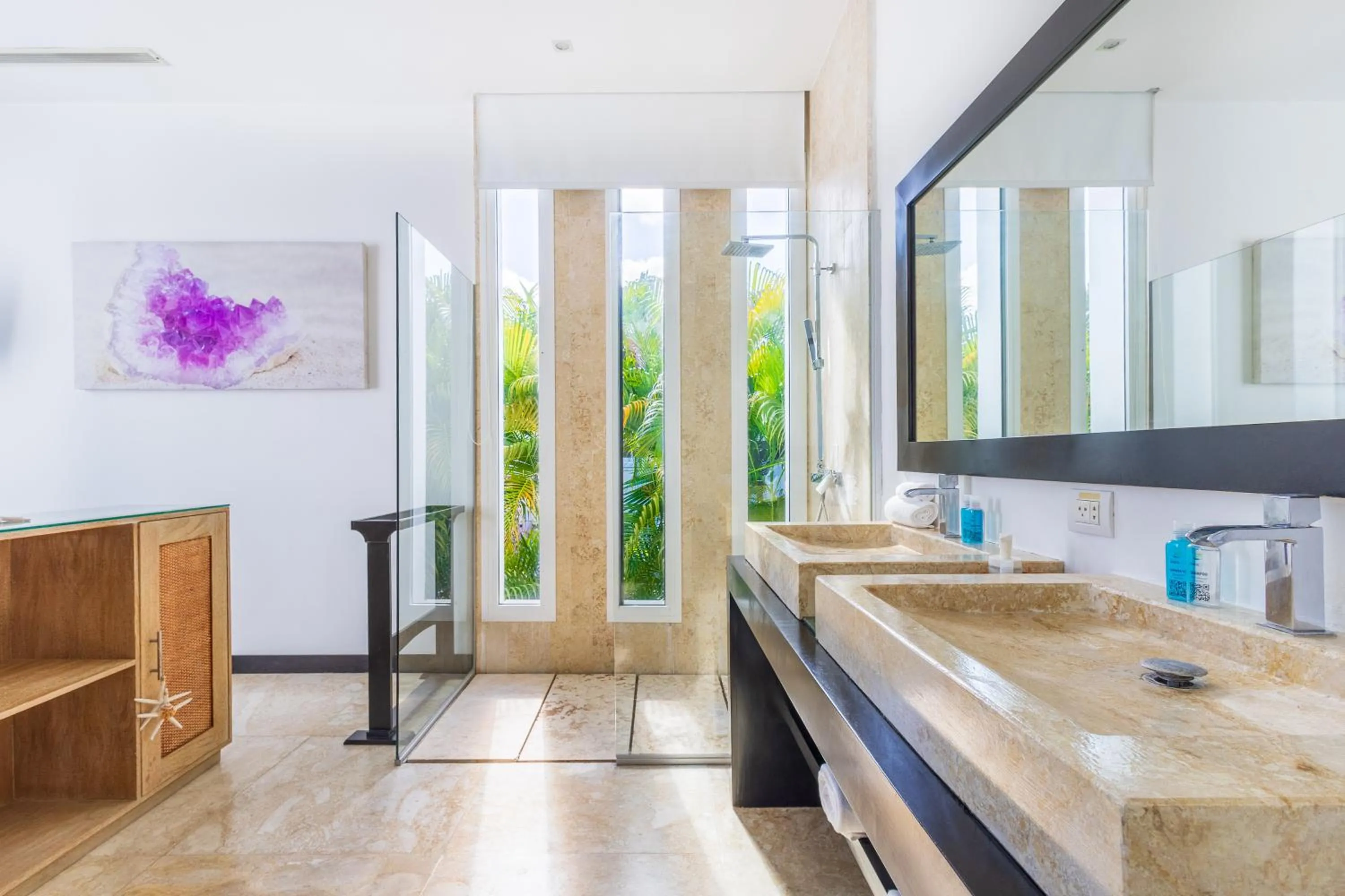 Shower in Luxury Rentals in Punta Cana - Exclusive Waterfall Villa with Private Pool, BBQ, Maid, Golf