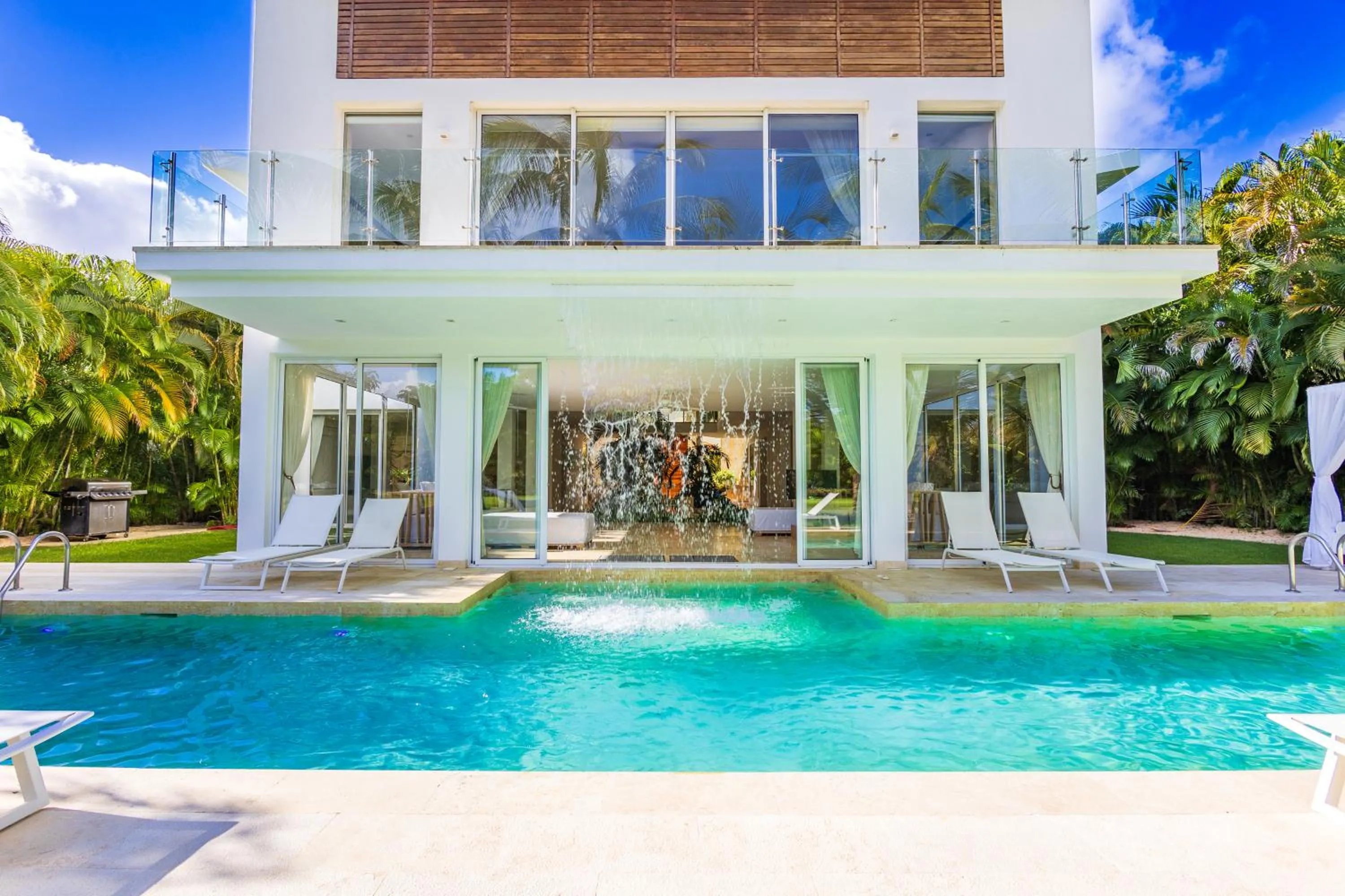 Property building in Luxury Rentals in Punta Cana - Exclusive Waterfall Villa with Private Pool, BBQ, Maid, Golf