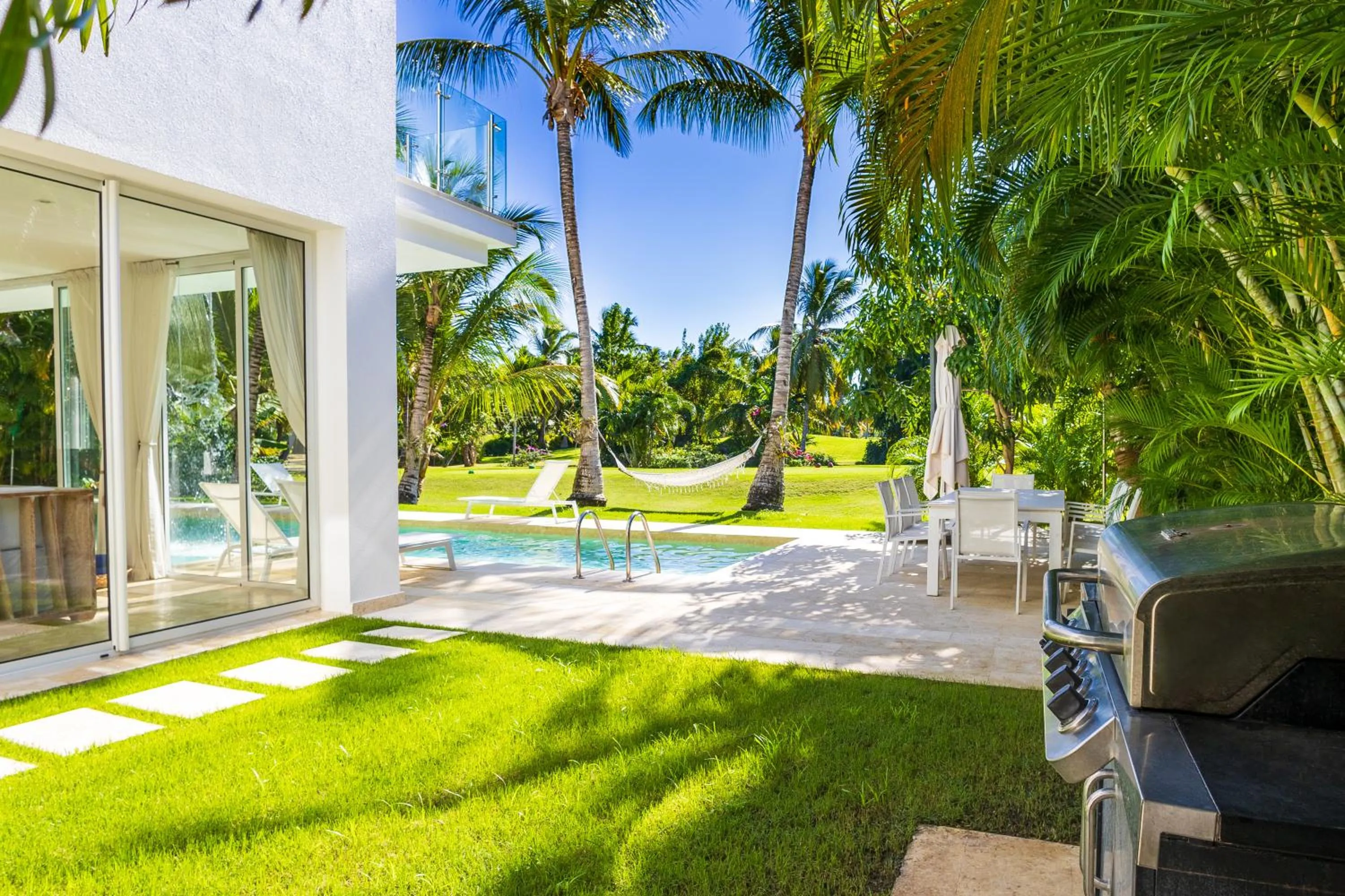 Property building in Luxury Rentals in Punta Cana - Exclusive Waterfall Villa with Private Pool, BBQ, Maid, Golf