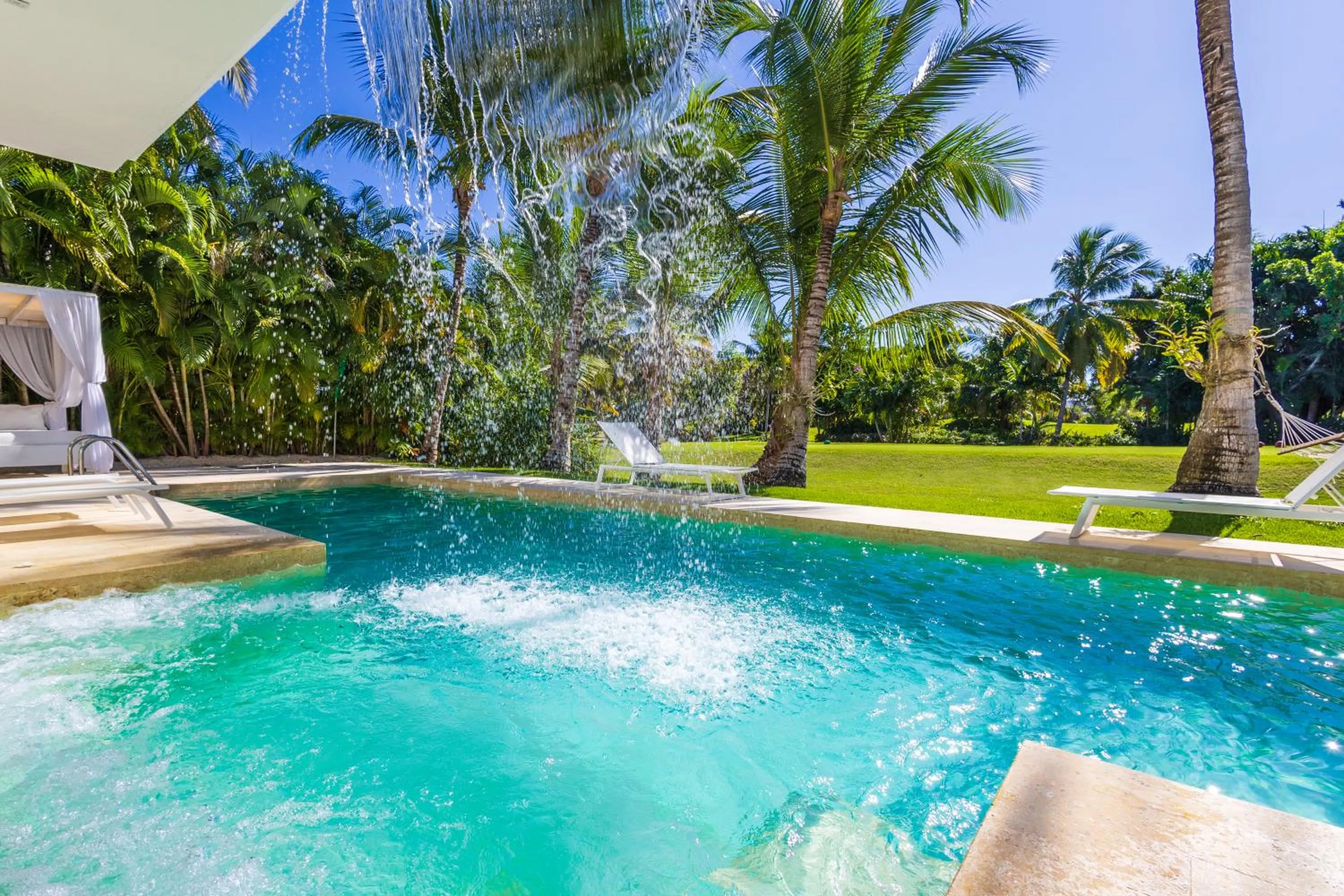 Golfcourse in Luxury Rentals in Punta Cana - Exclusive Waterfall Villa with Private Pool, BBQ, Maid, Golf