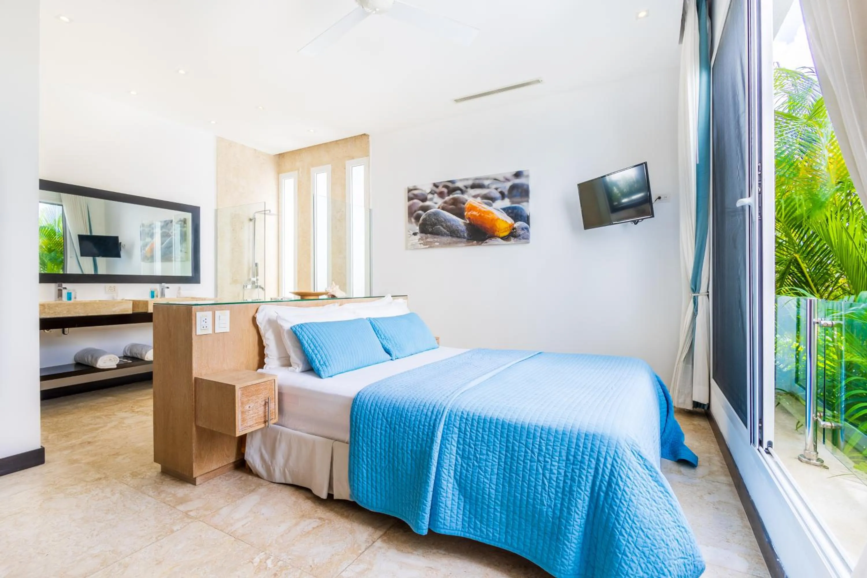 Bed in Luxury Rentals in Punta Cana - Exclusive Waterfall Villa with Private Pool, BBQ, Maid, Golf