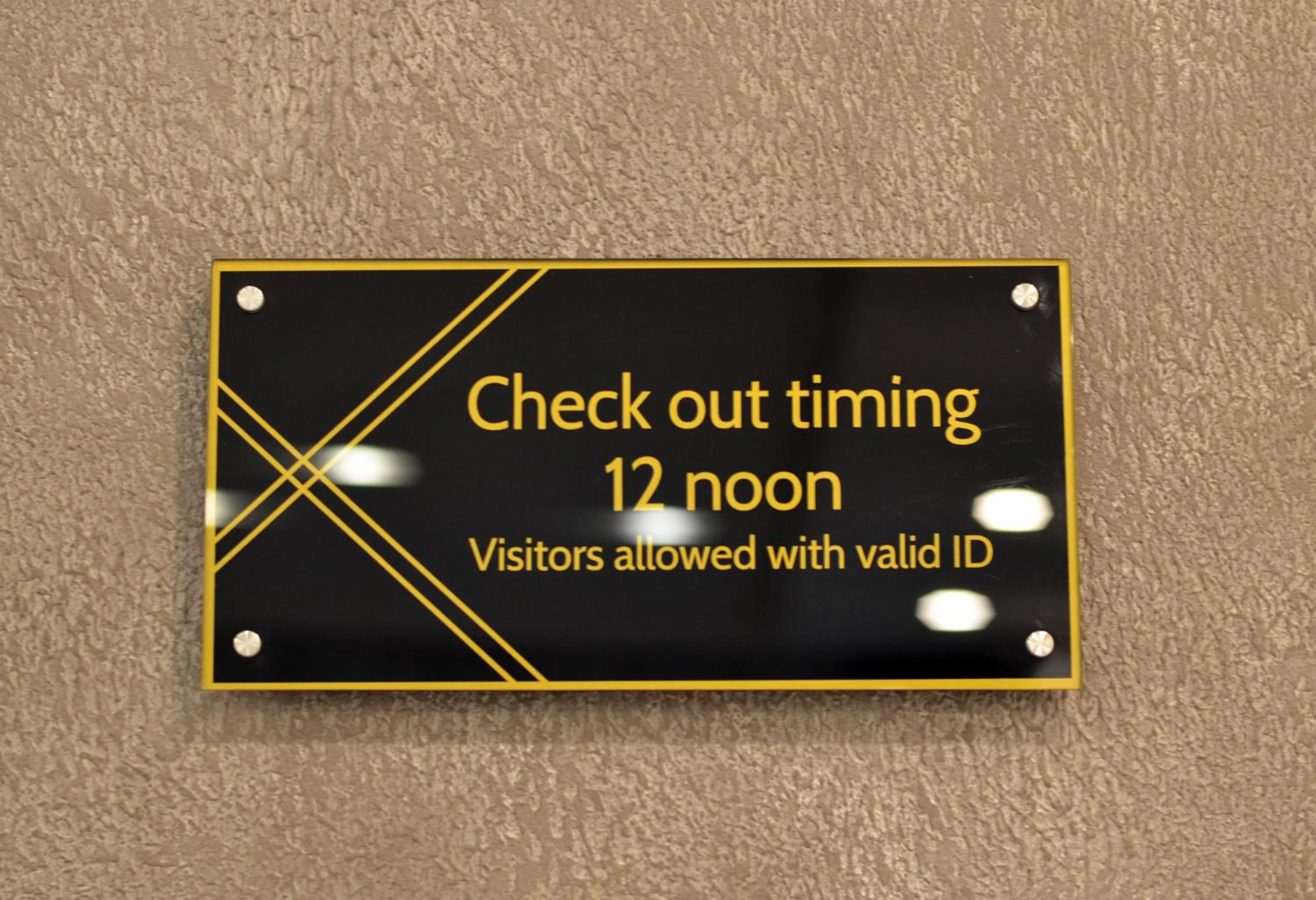 Text overlay in The Lodge Suites