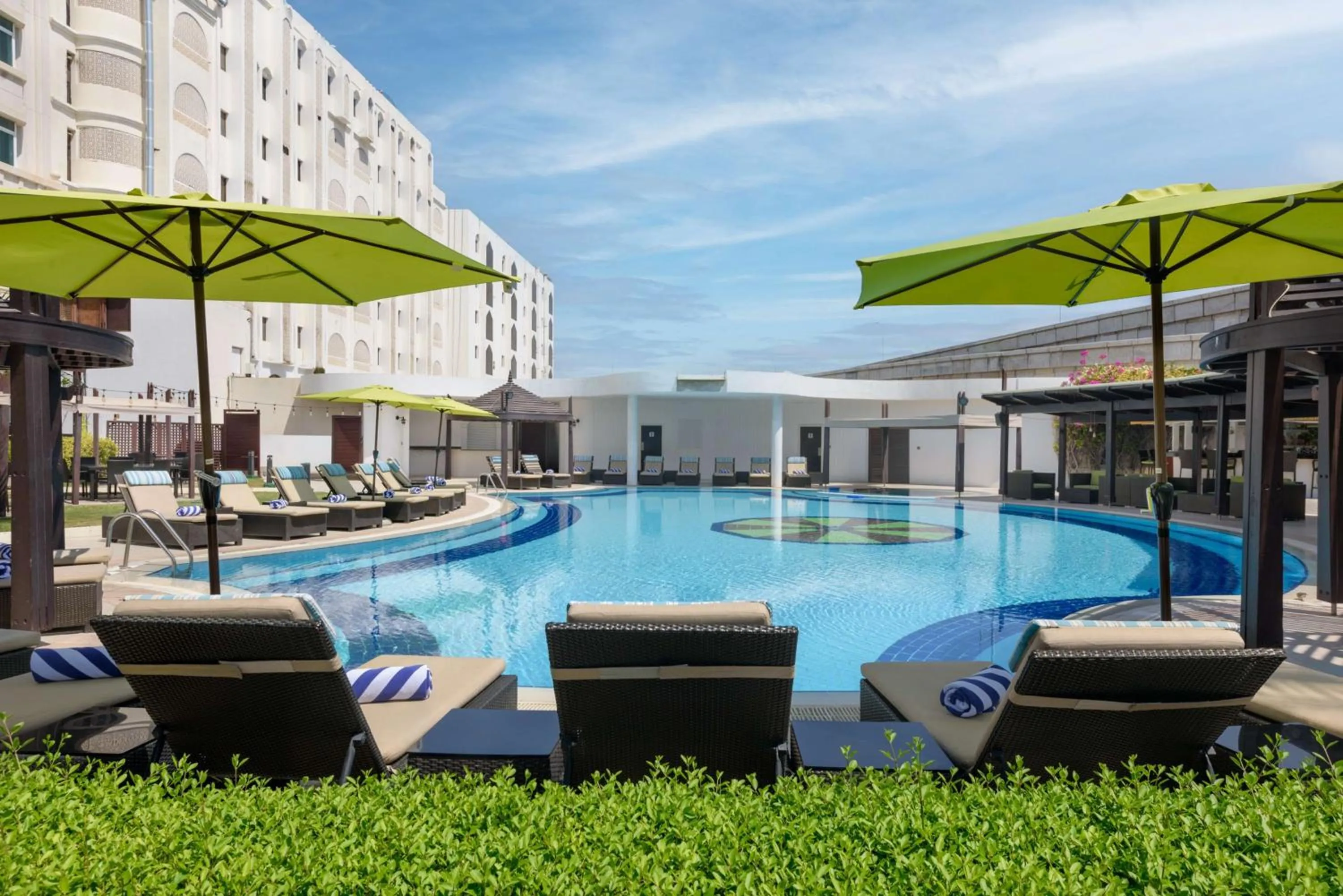 Pool view in Radisson Blu Hotel, Muscat