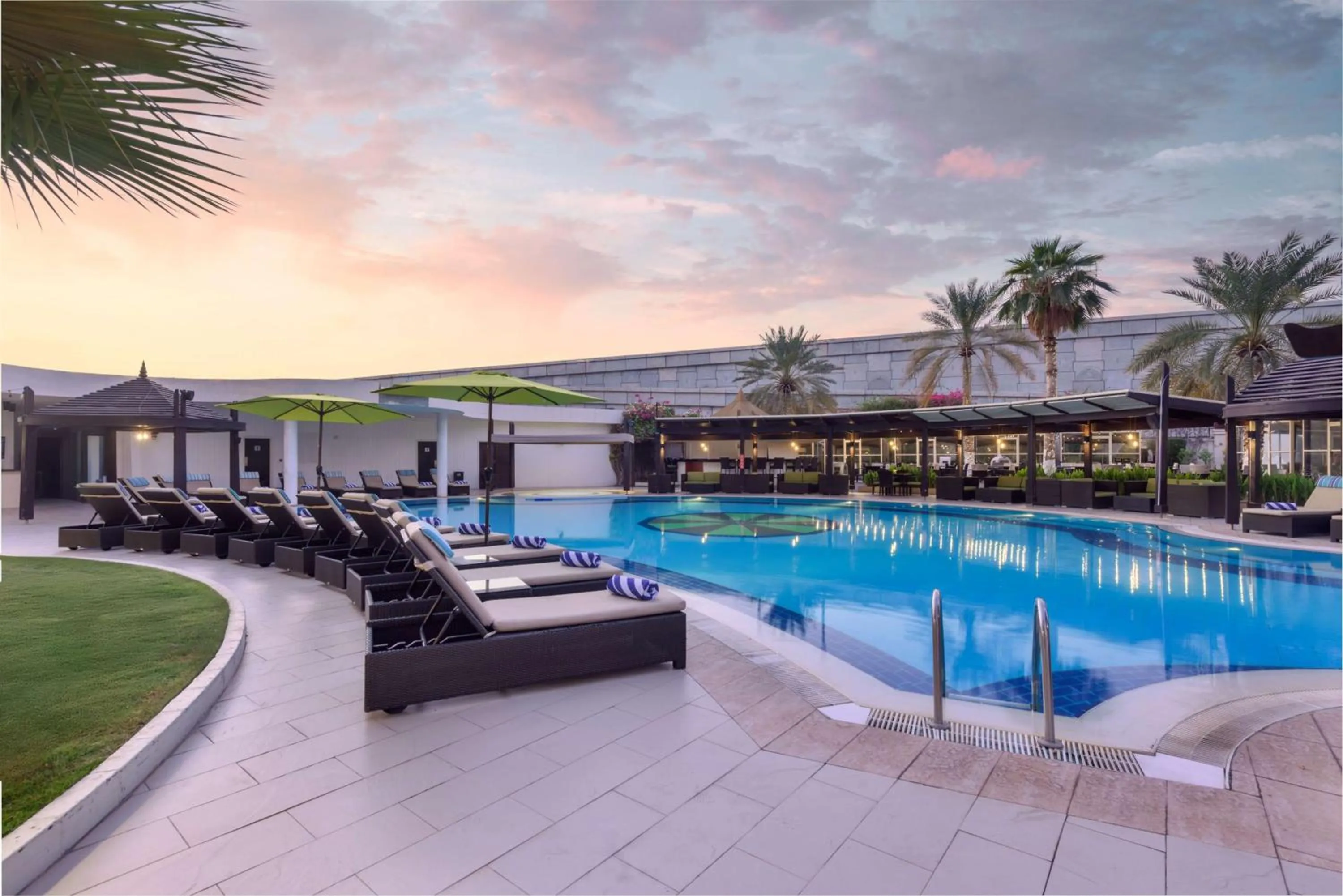 Pool view in Radisson Blu Hotel, Muscat
