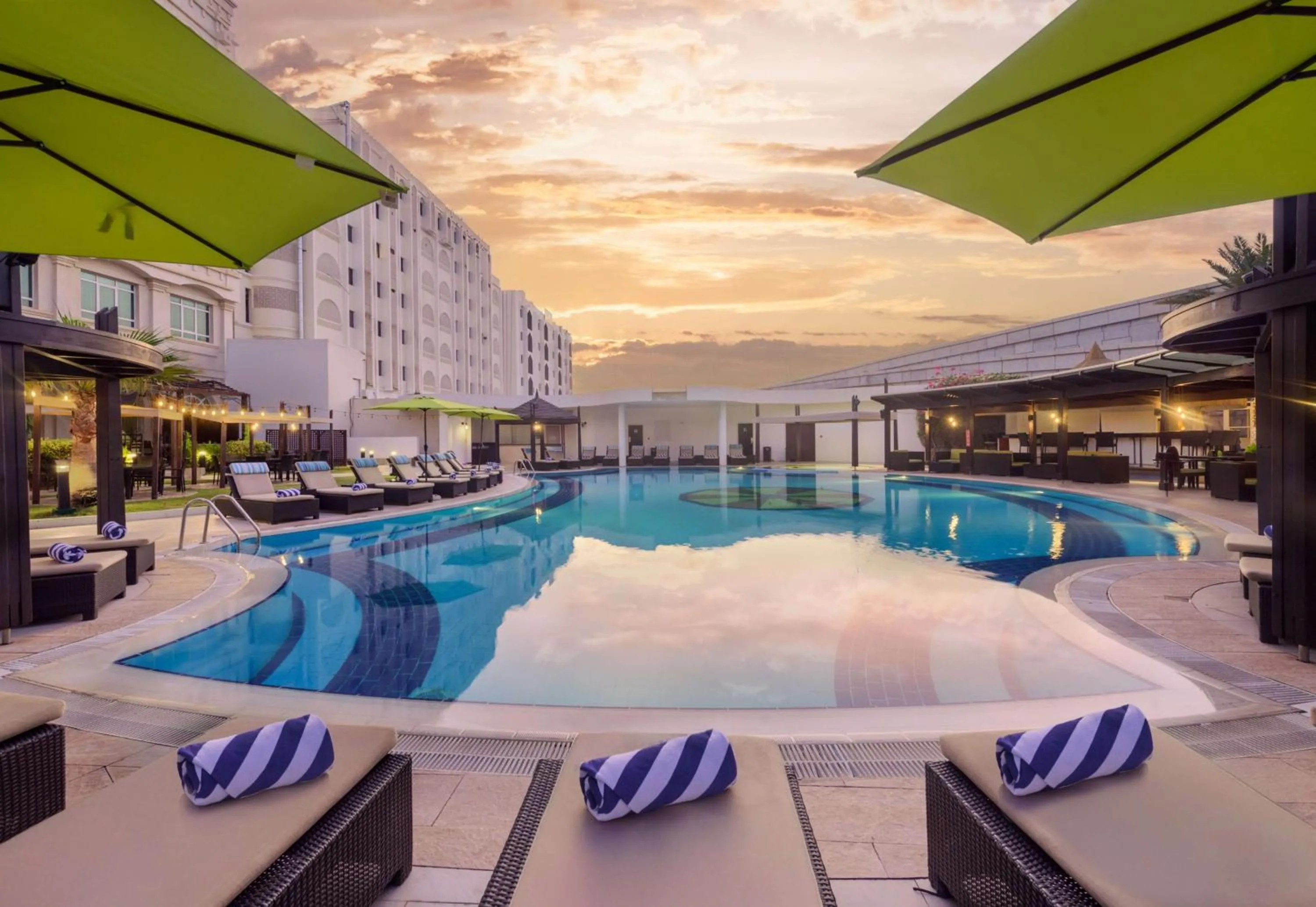 Pool view in Radisson Blu Hotel, Muscat