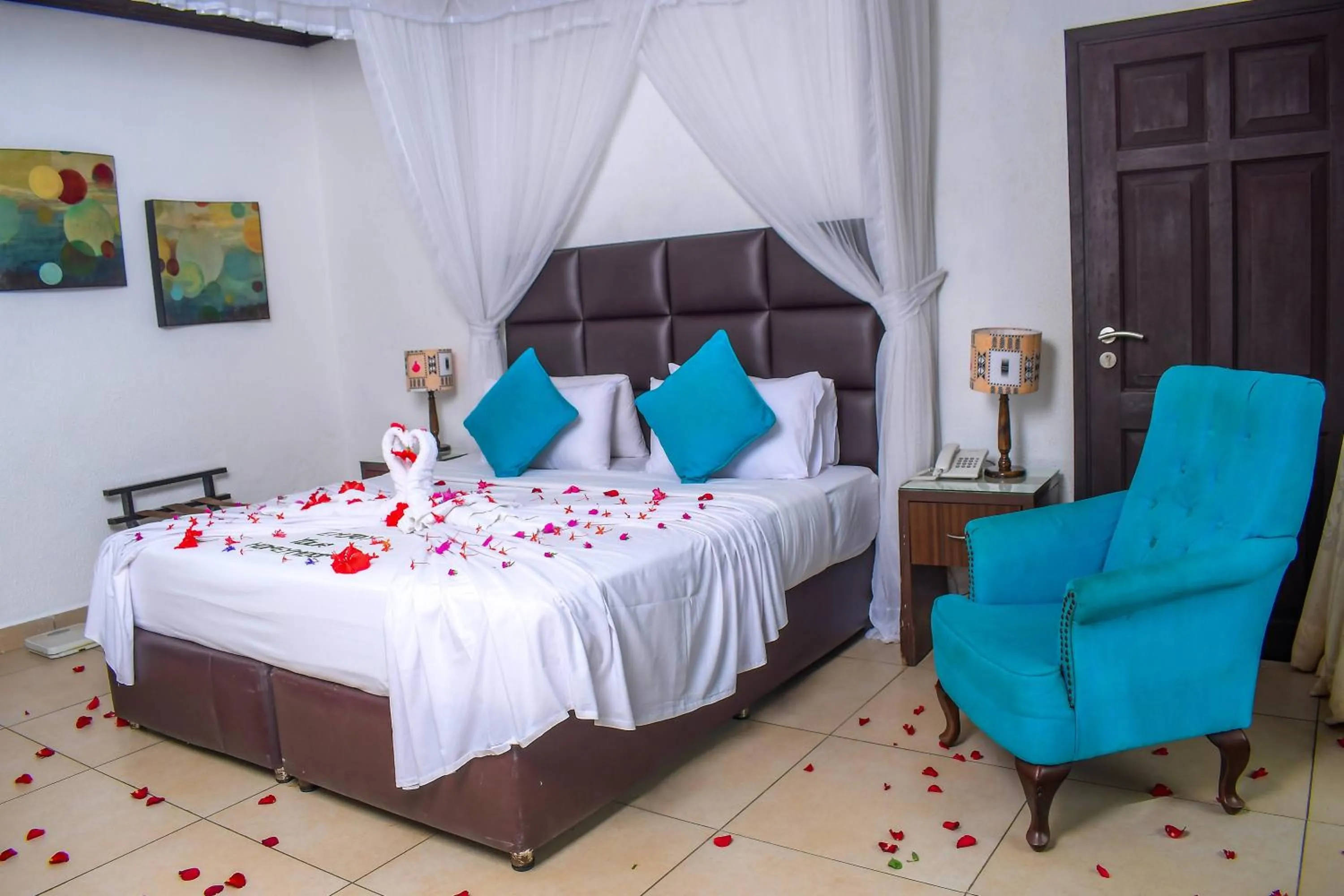 Bed in Cocoa Luxury Resort, Nyali, Mombasa