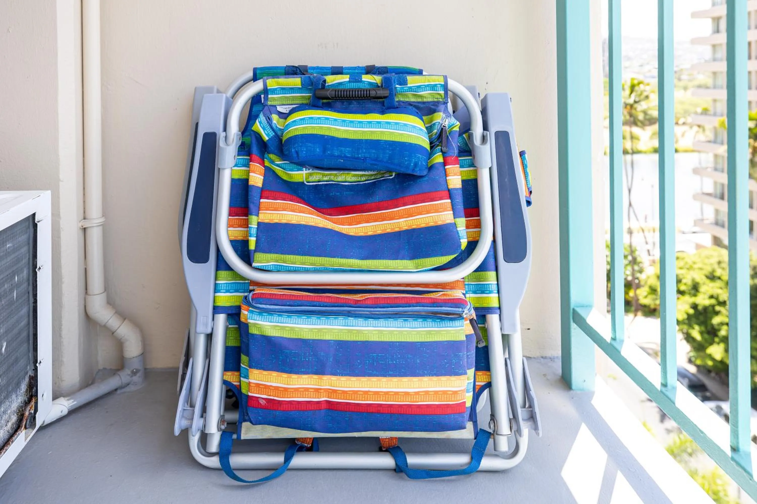 Balcony/Terrace in Cozy Waikiki Studio at Aqua Aloha Surf
