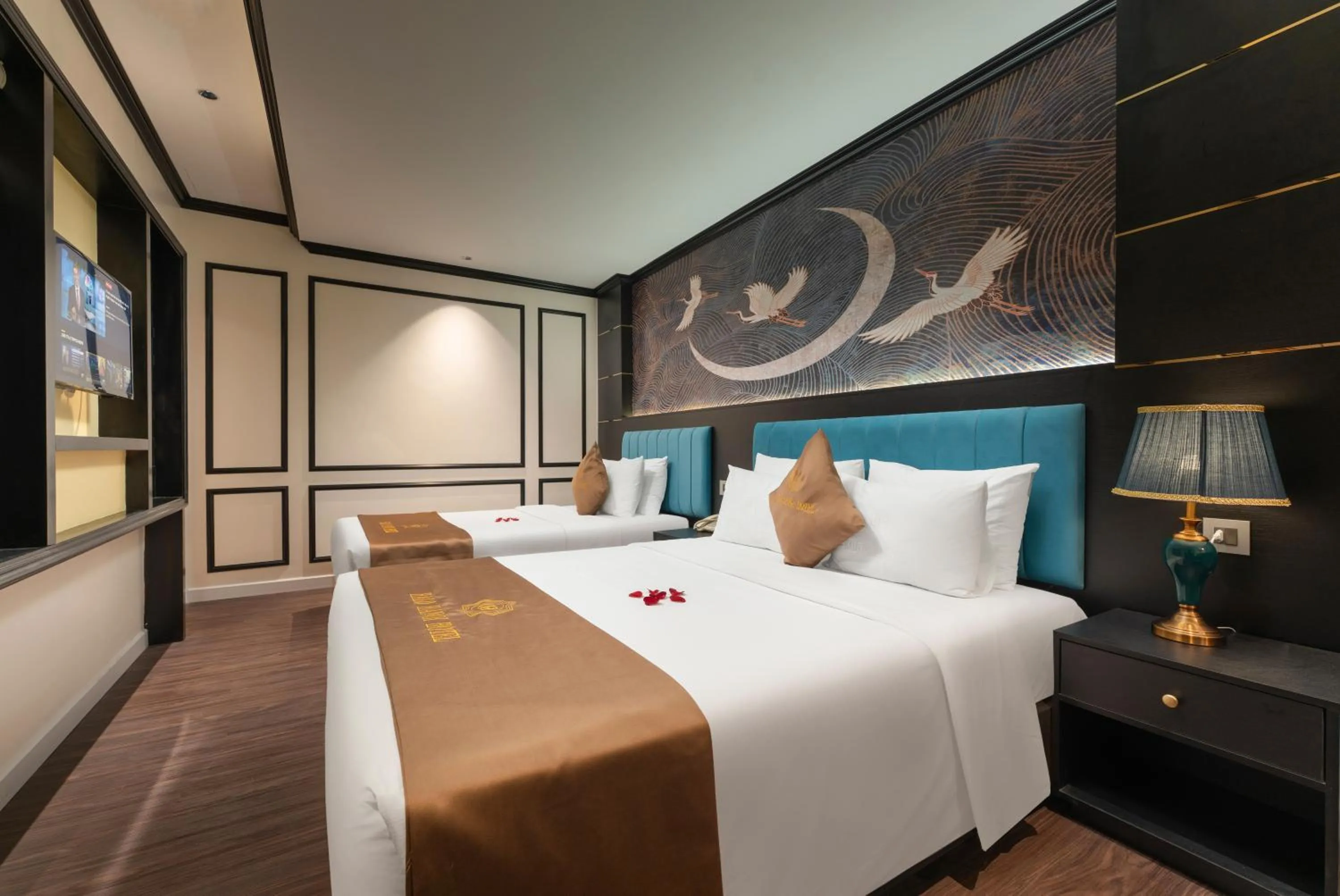 Bed in HALO HANOI HOTEL