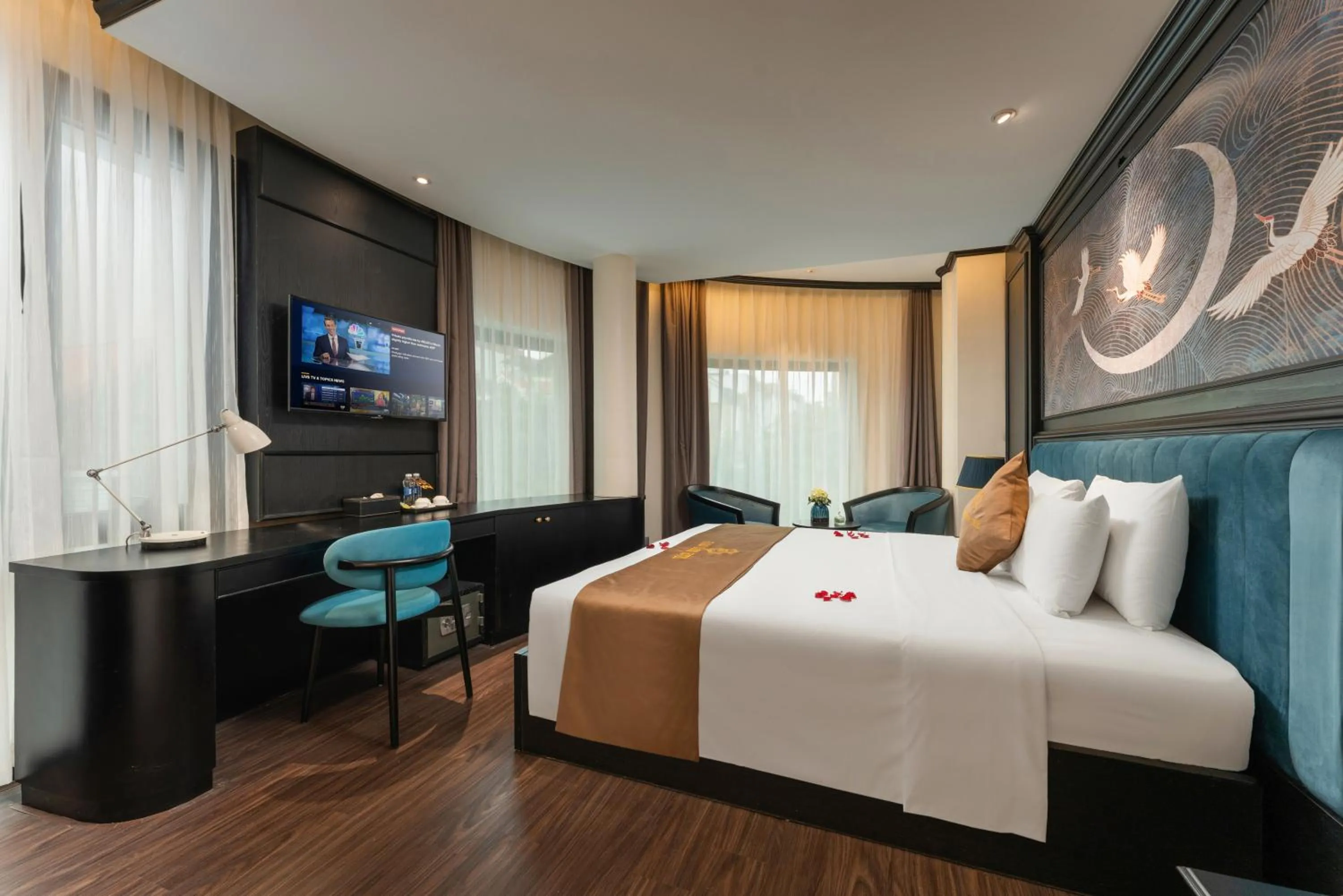 Bed in HALO HANOI HOTEL