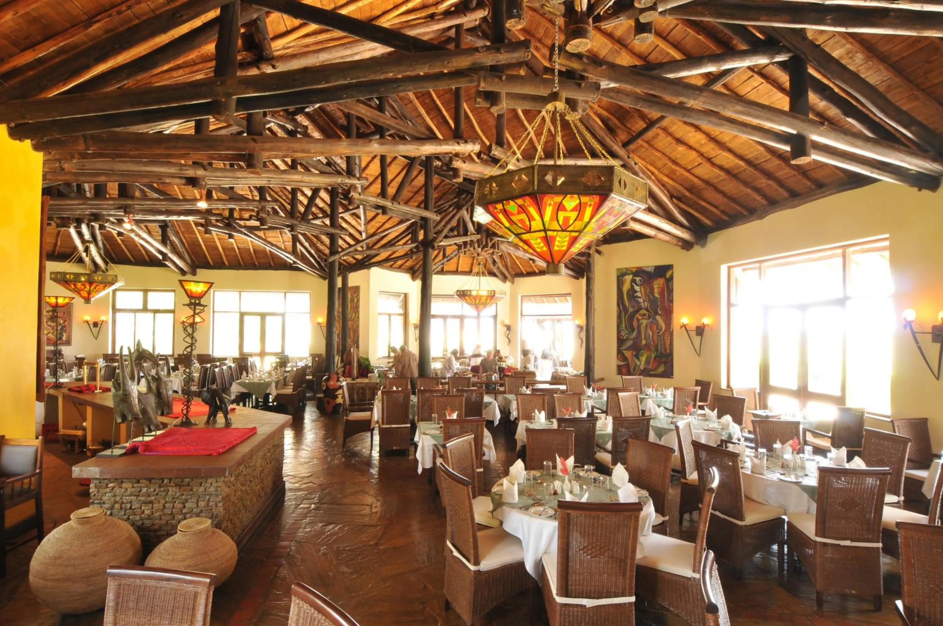 Dining area in Ol Tukai Lodge Amboseli