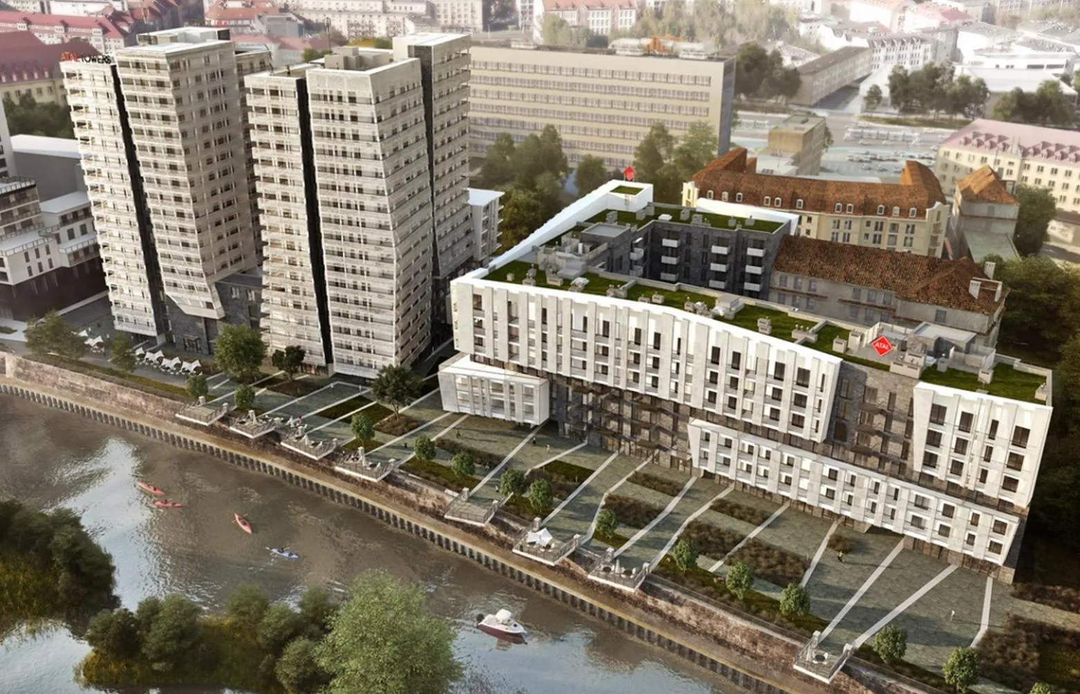 Property building in River Deluxe Atal Towers Apartment