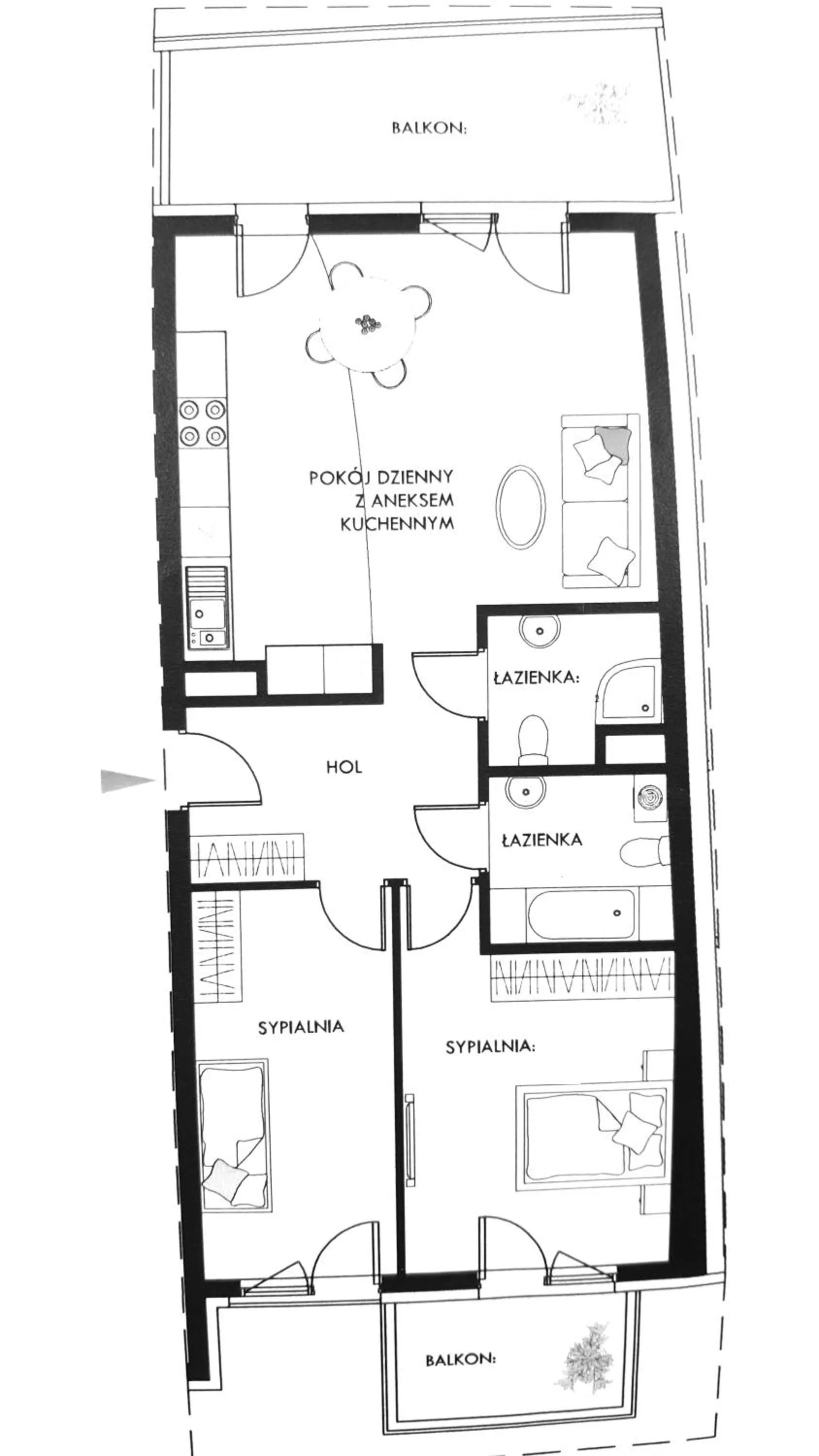 Floor plan in River Deluxe Atal Towers Apartment