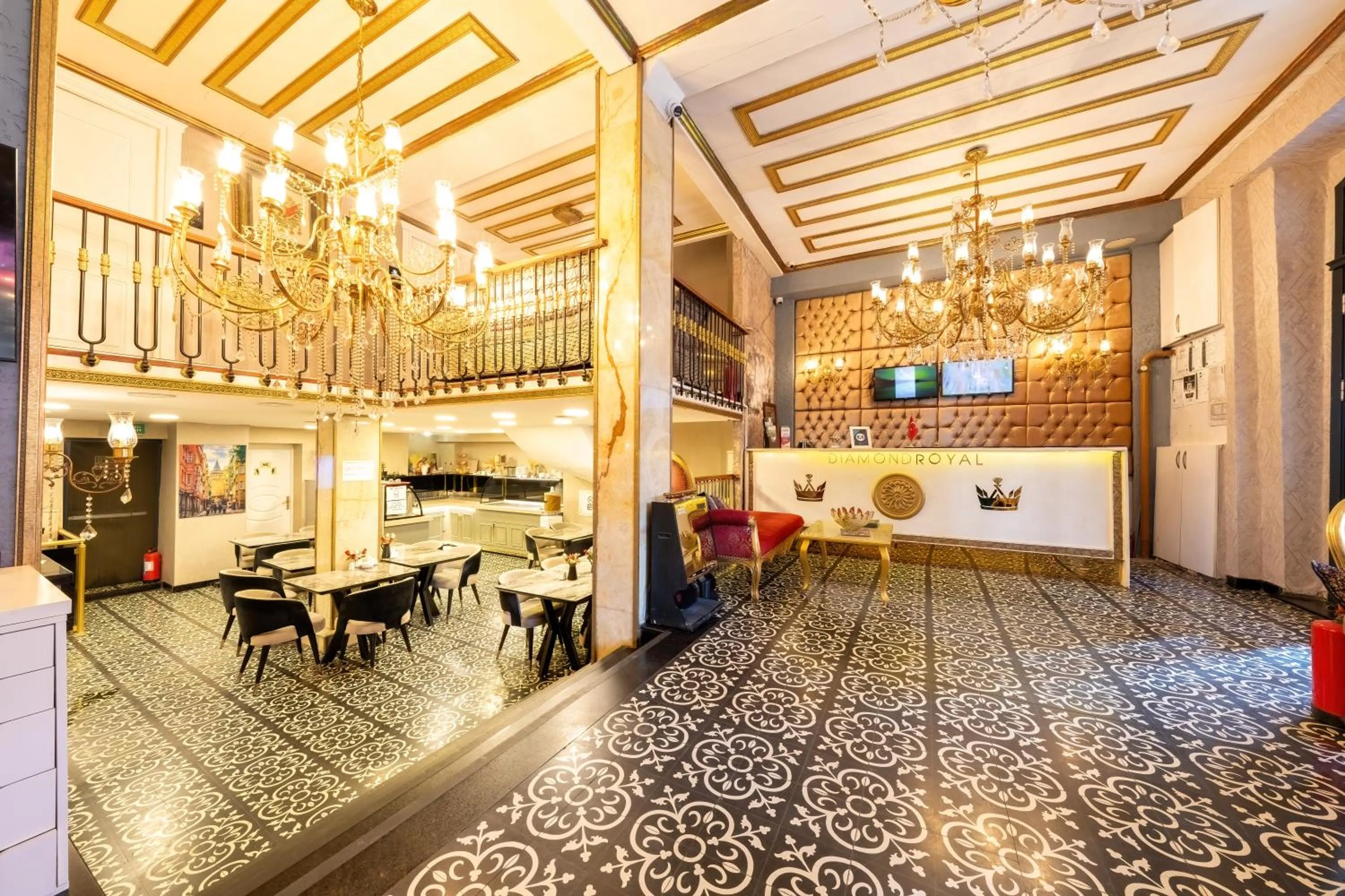 Seating area in Diamond Royal Hotel