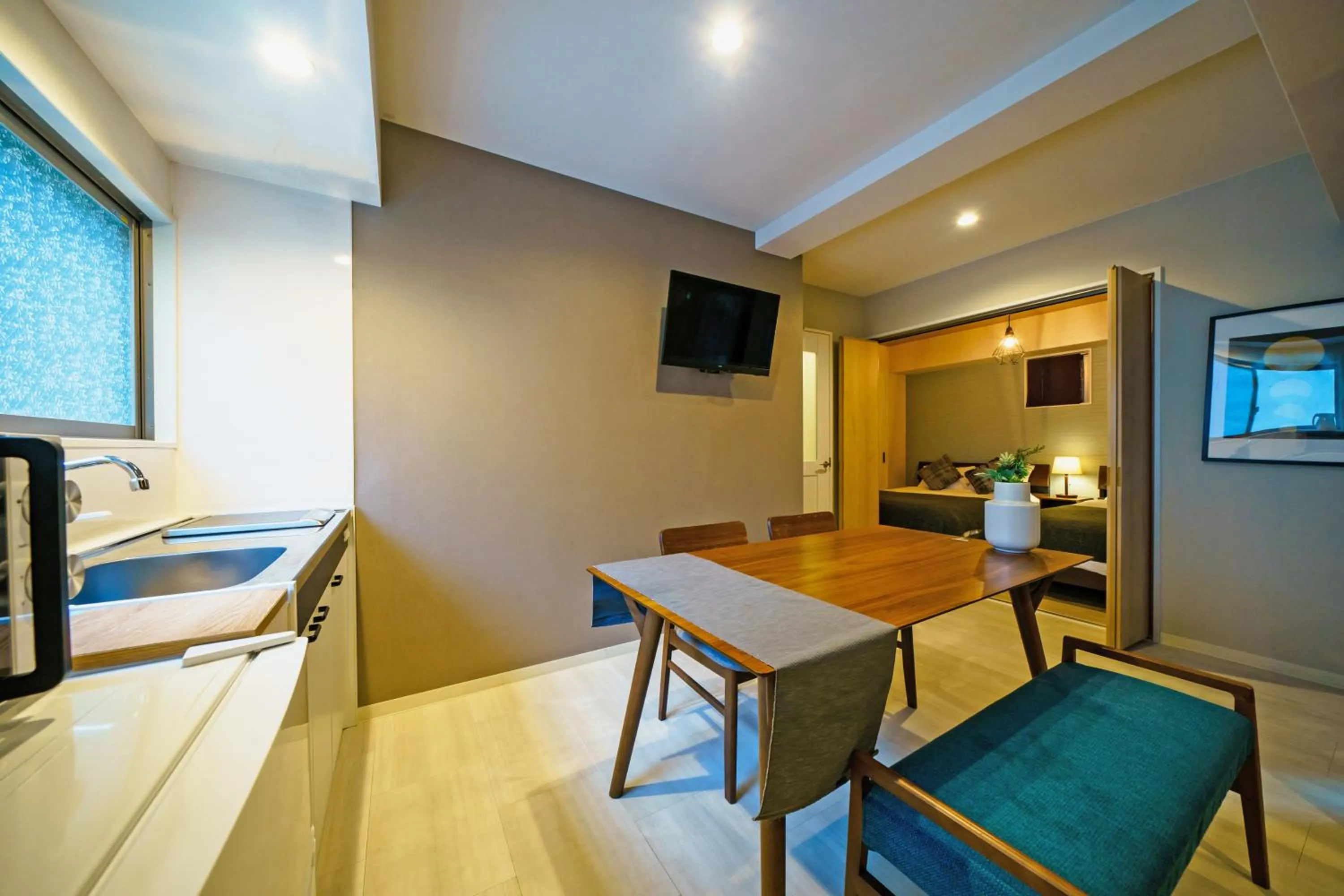 Kitchen or kitchenette in Gracia Hotel