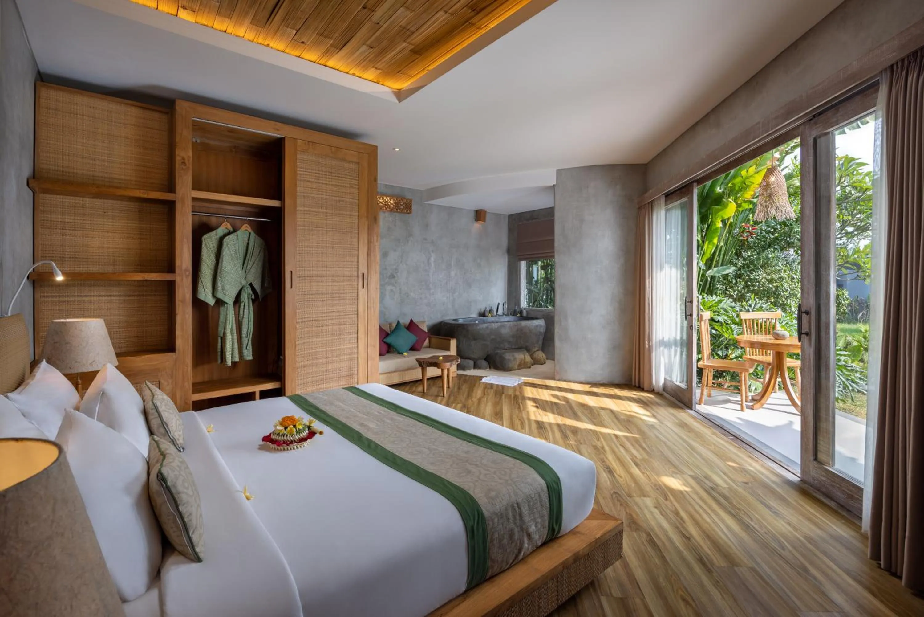 Bathroom, Bed in thewakanda Resort A Pramana Experience