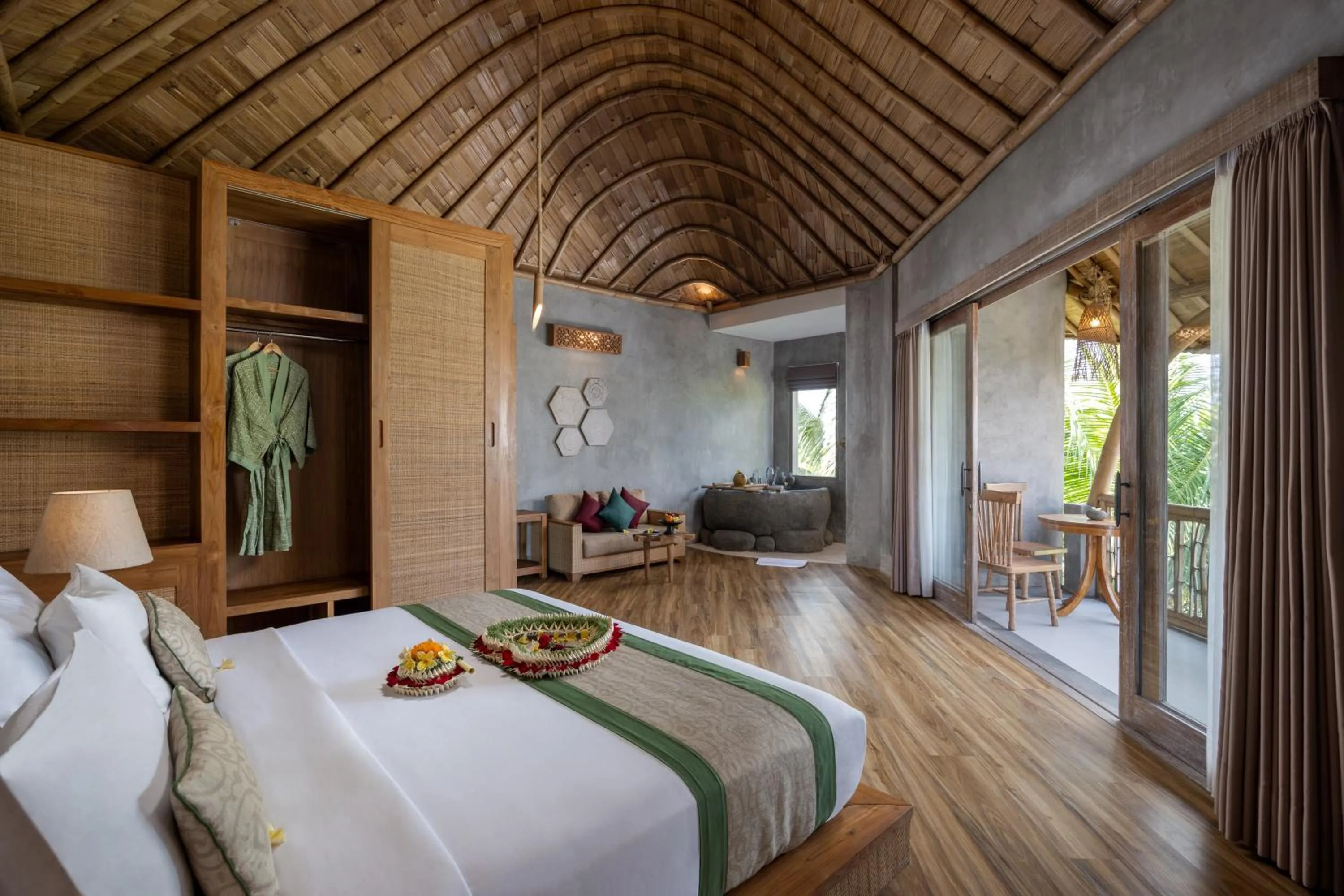 Bathroom, Bed in thewakanda Resort A Pramana Experience