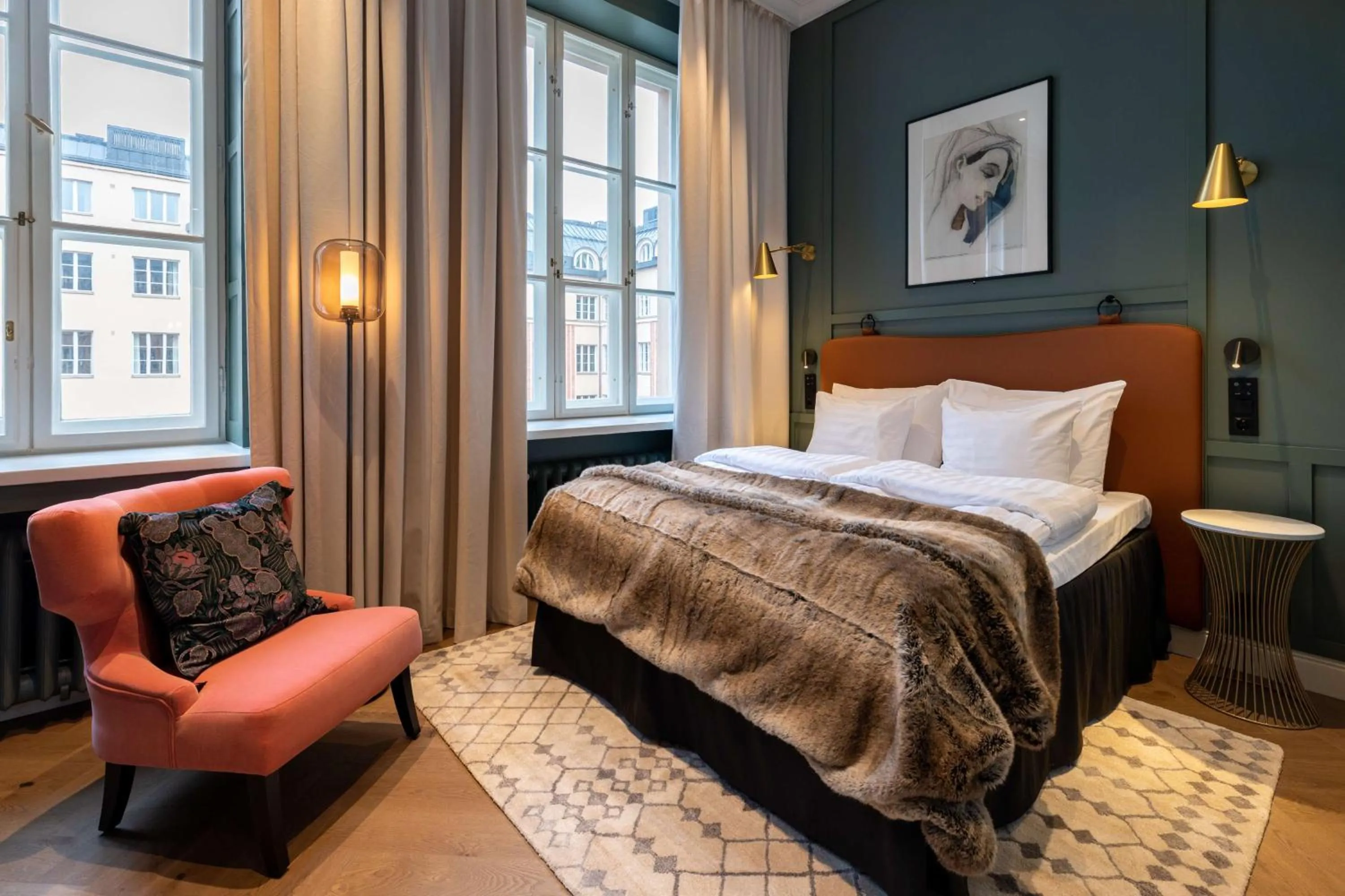 Bed in Scandic Grand Central Helsinki