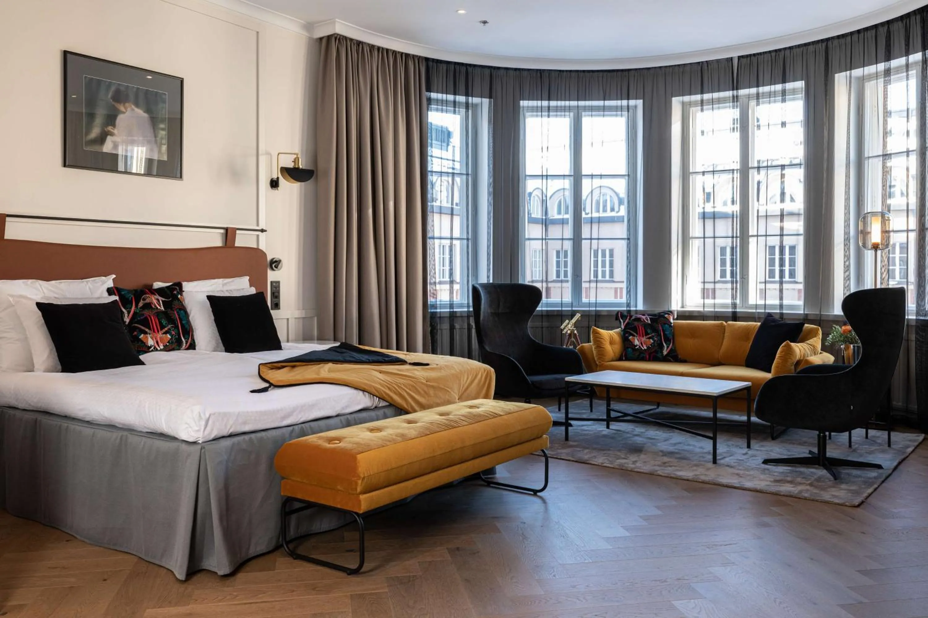 Bedroom, Bed in Scandic Grand Central Helsinki