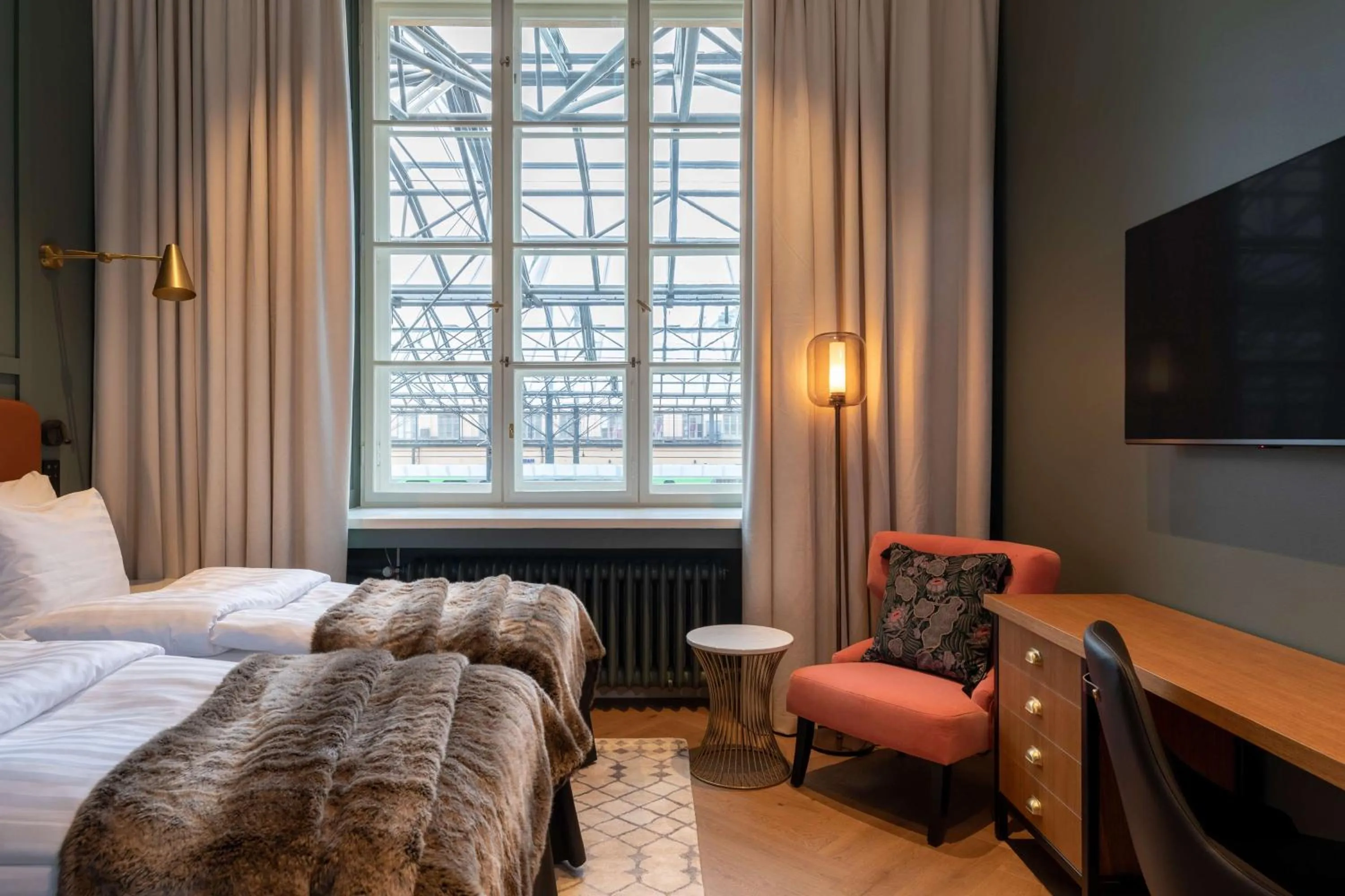 Bedroom, Bed in Scandic Grand Central Helsinki