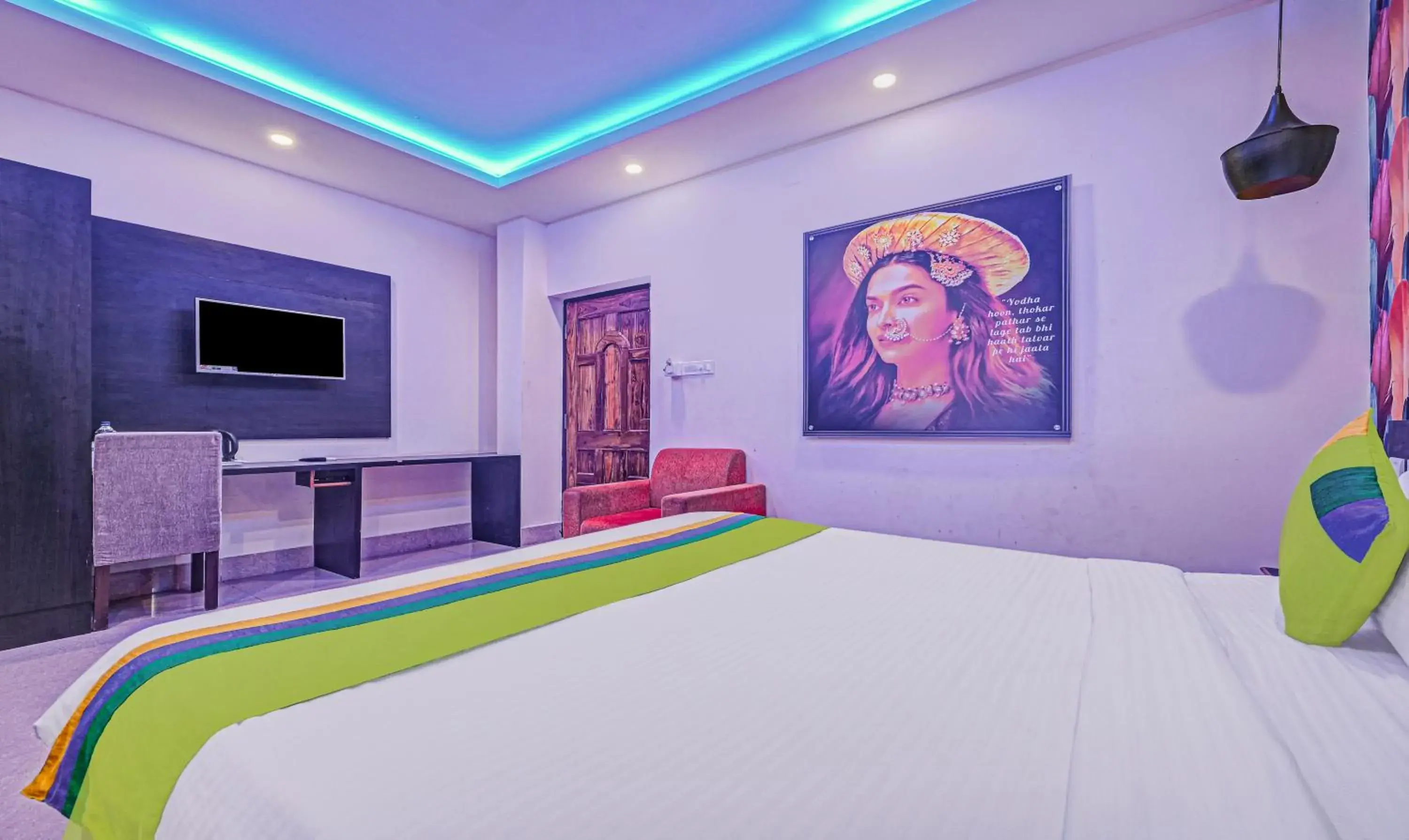 Bedroom, Bed in Treebo The Bollywood Bedroom, Bed in Treebo The Bollywood