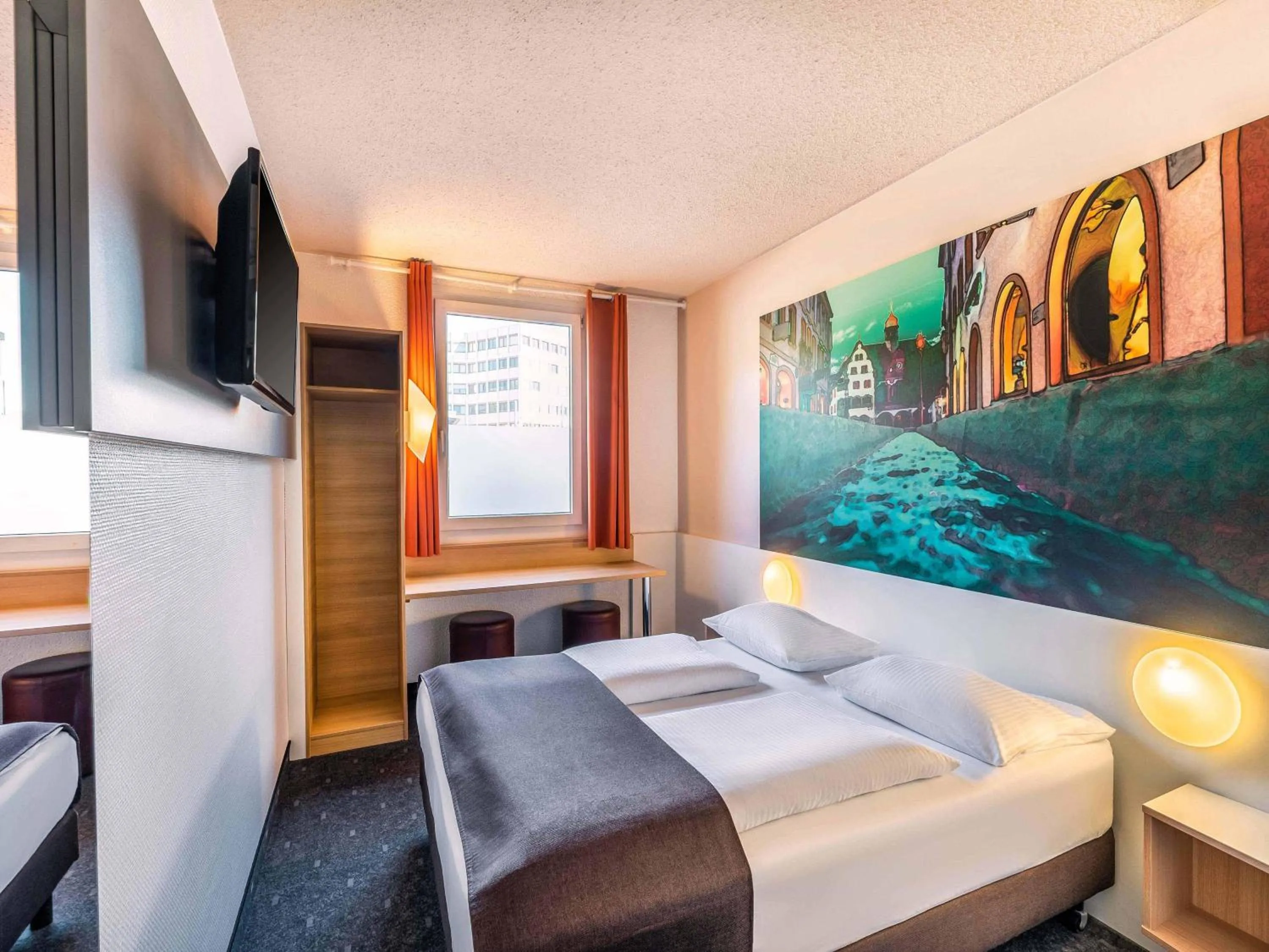 Photo of the whole room, Bed in B&B Hotel Freiburg-Nord