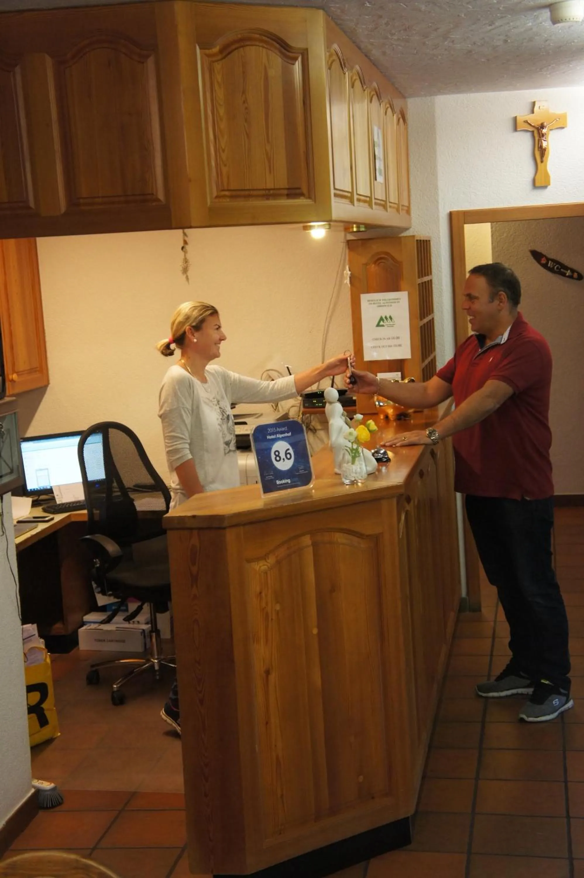 Lobby or reception in Hotel Alpenhof