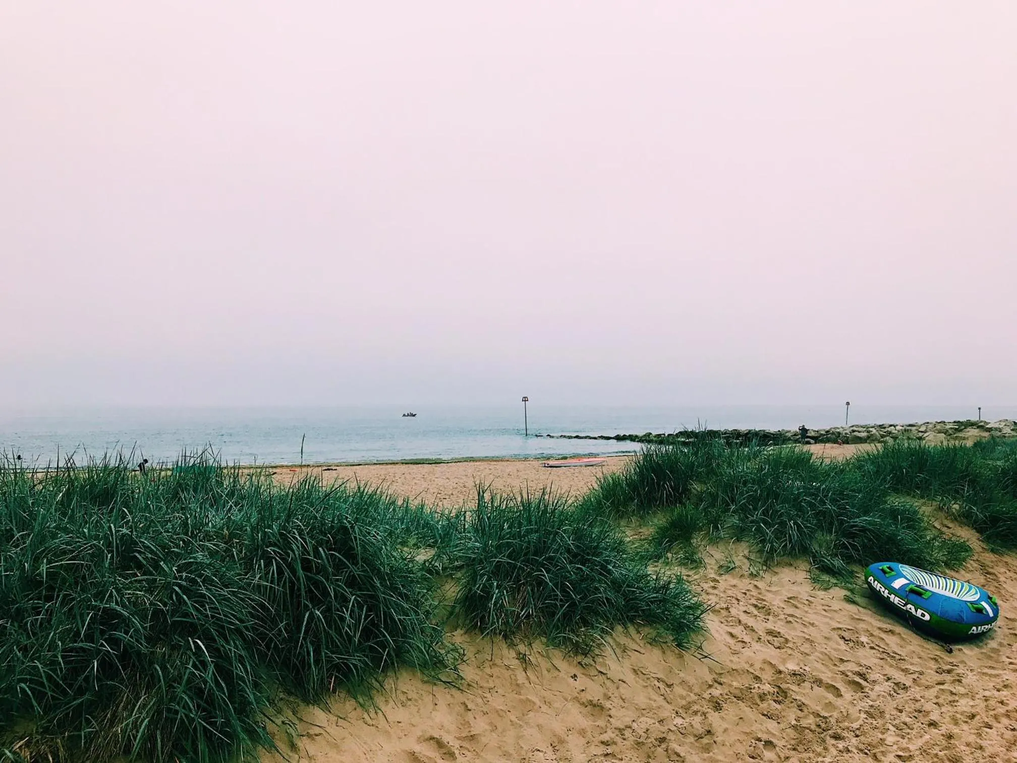 Beach in Stargazing Beach Hut on Mudeford Sandbank with wake up sea views