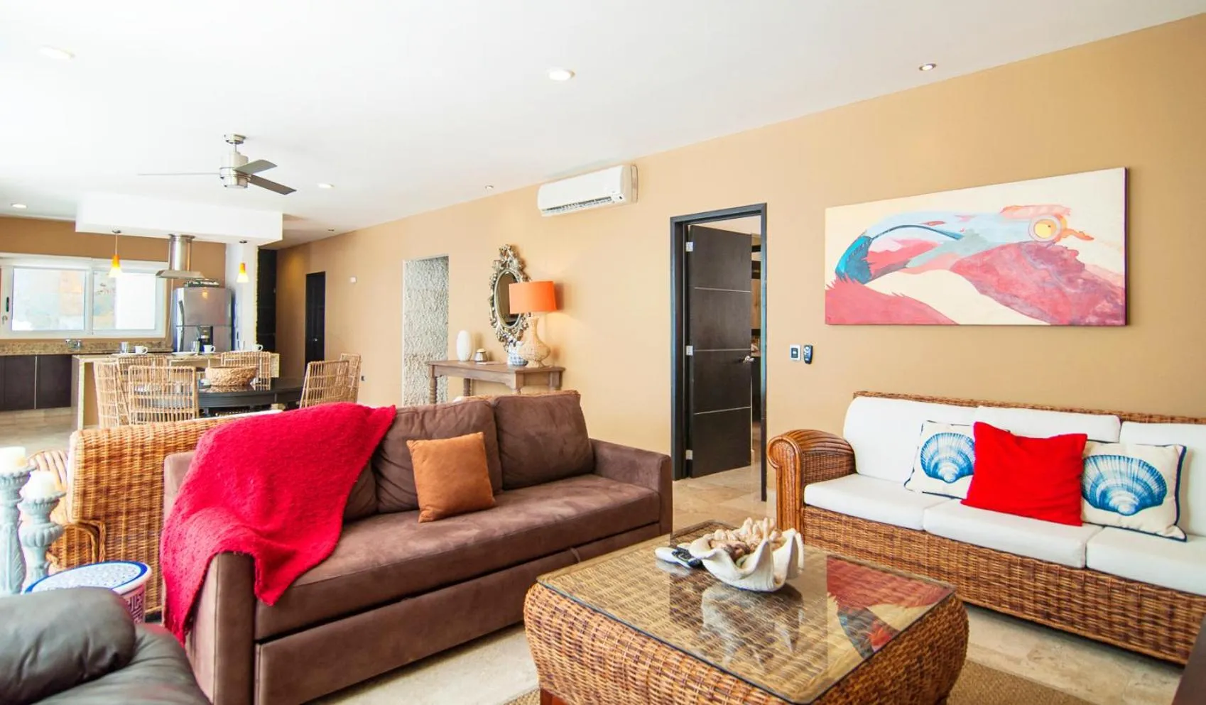 Living room in Exceptional Location Near Beach, Pool-View Balcony