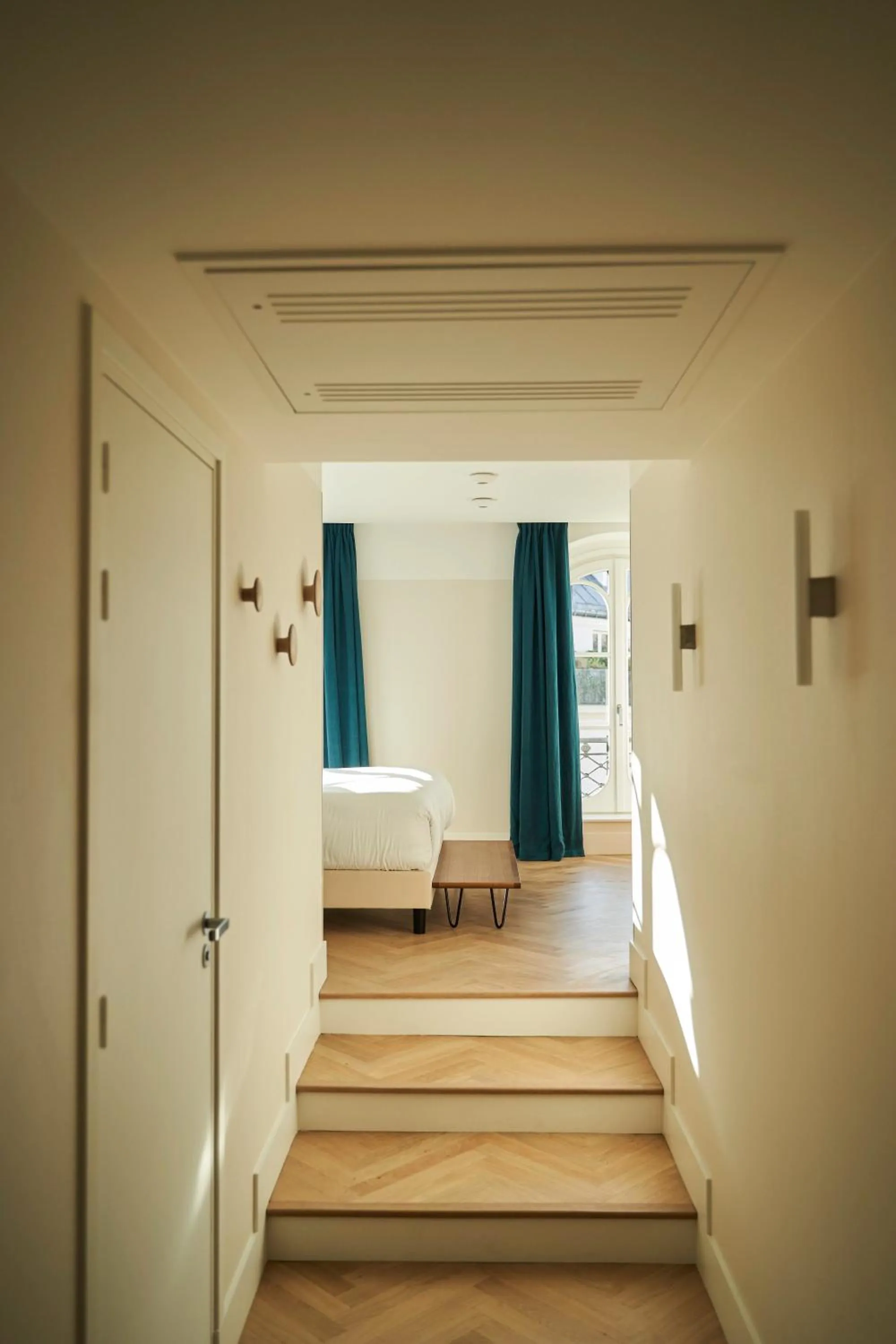 Bedroom, Bed in Hôtel du Sentier