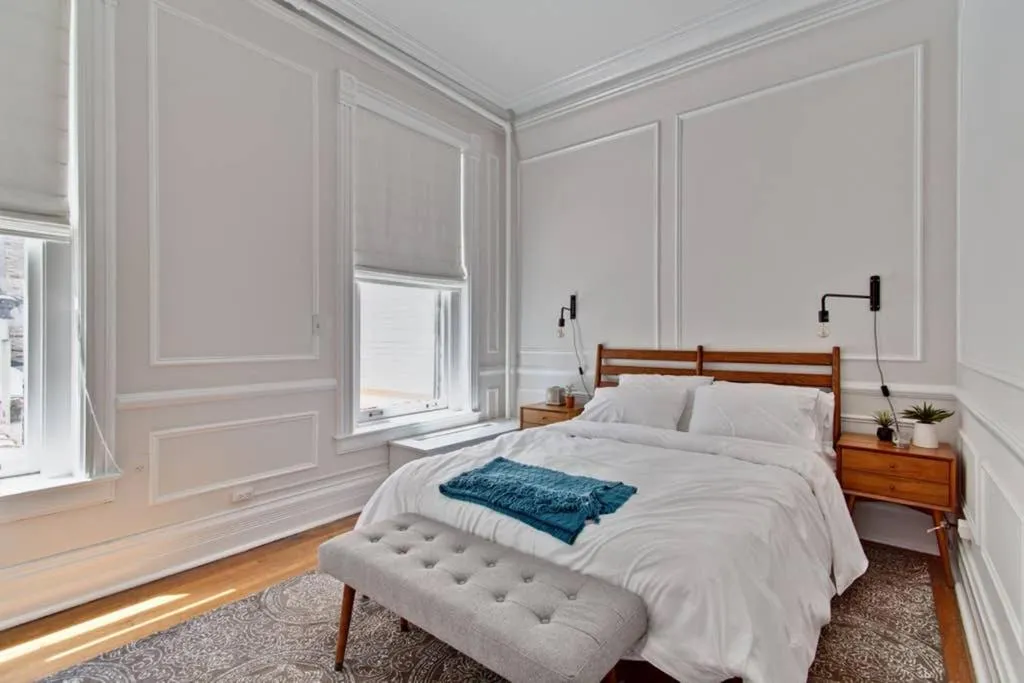 Bedroom, Bed in Historic luxury Townhouse in Downtown Chicago