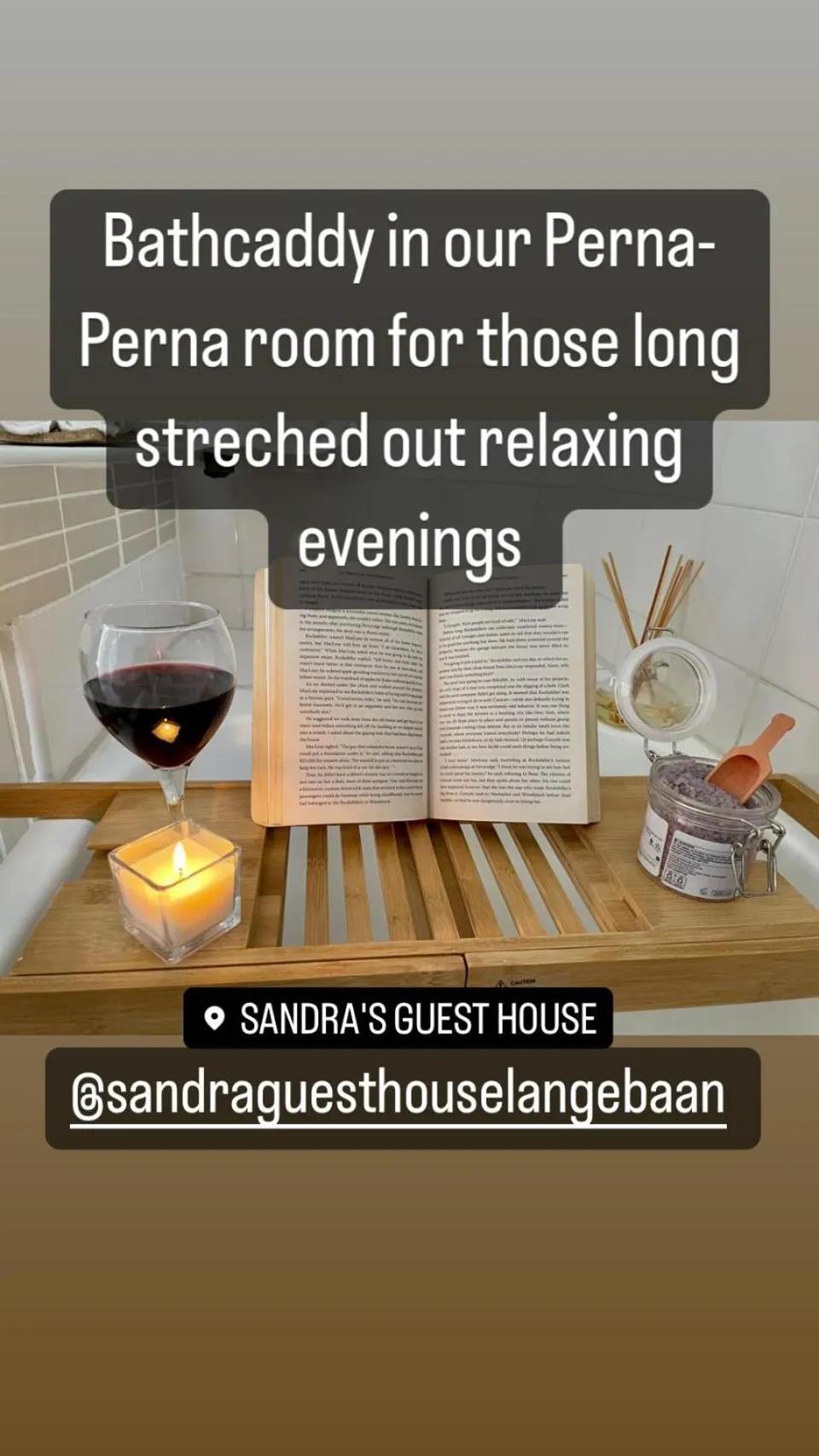 Text overlay in Sandra's Guest House