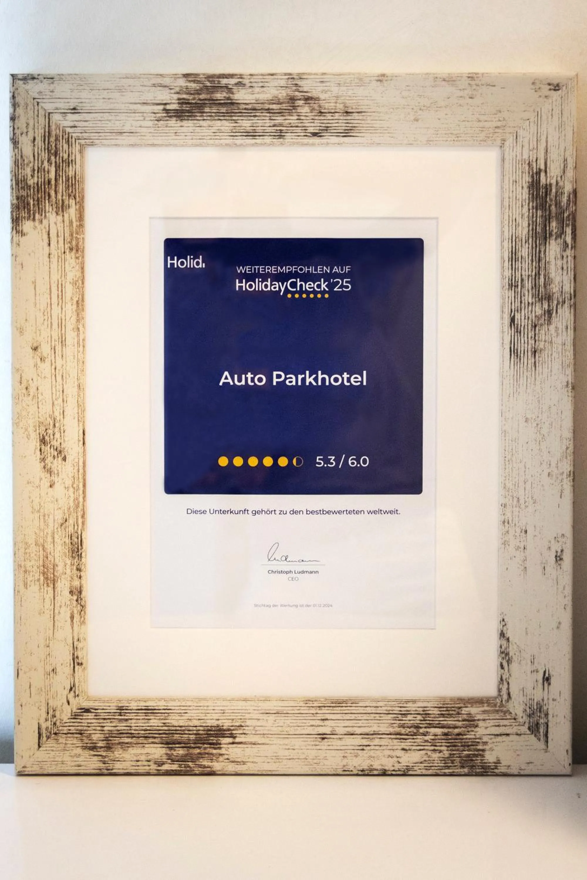 Logo/Certificate/Sign in Auto-Parkhotel Hamburg St Pauli