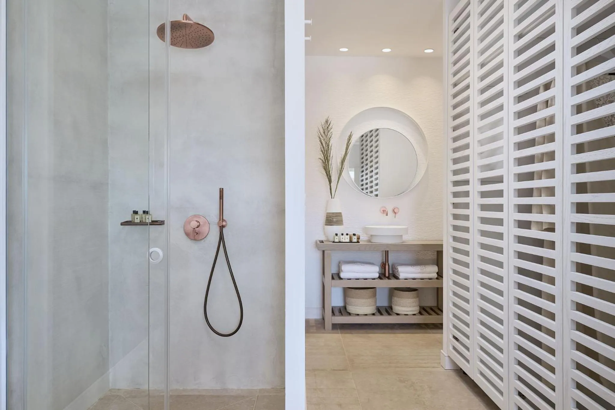 Shower in Once in Mykonos - Designed for Adults