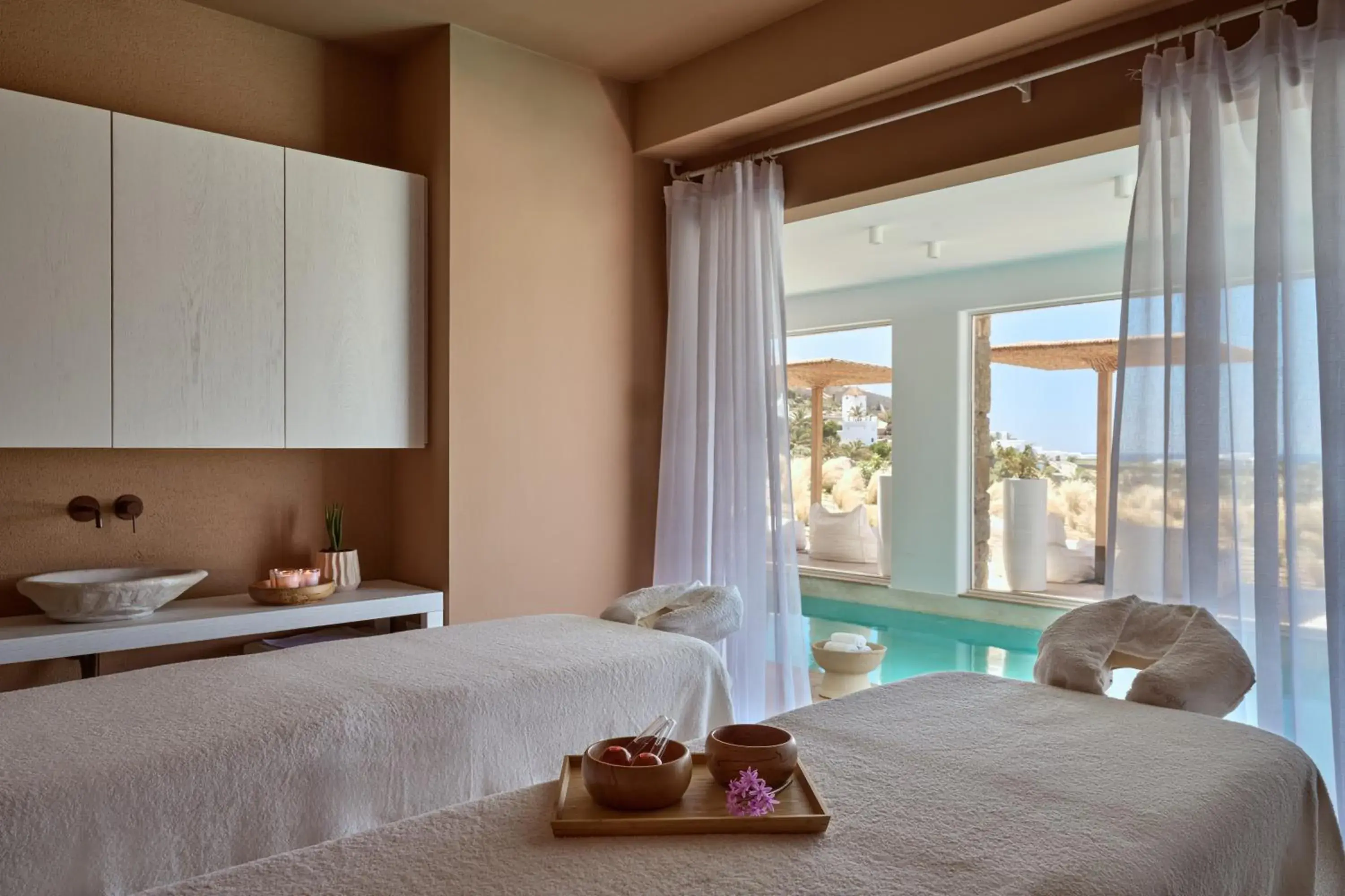 Spa and wellness centre/facilities, Bed in Once in Mykonos - Designed for Adults Spa and wellness centre/facilities, Bed in Once in Mykonos - Designed for Adults