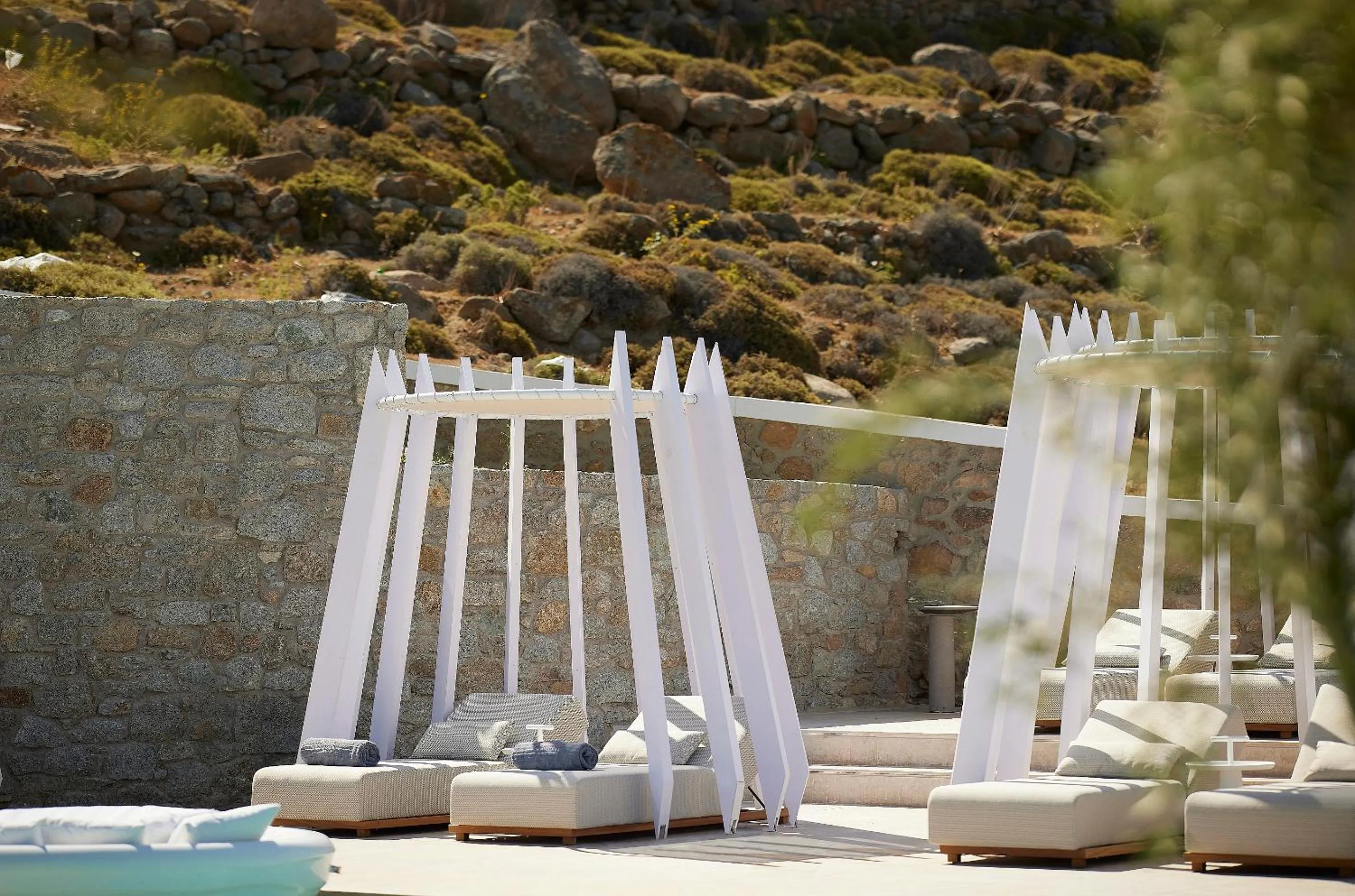 sunbed in Once in Mykonos - Designed for Adults